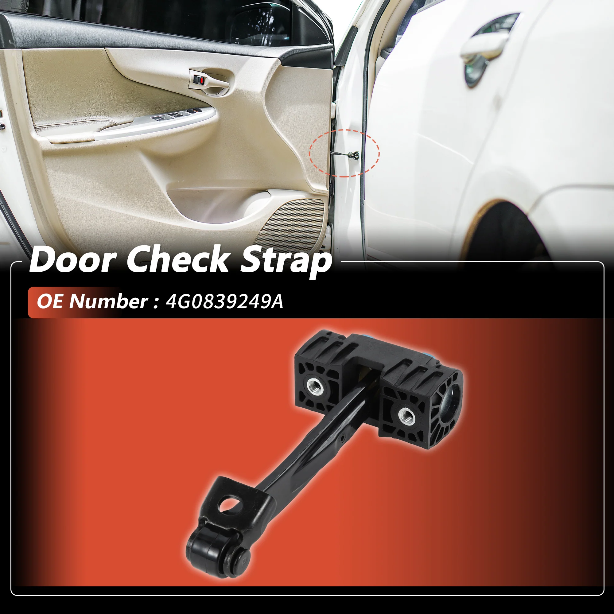 No.4G0839249A Rear Door Door Check Strap for Audi A6 2012-2018 1 pcs - Image 2
