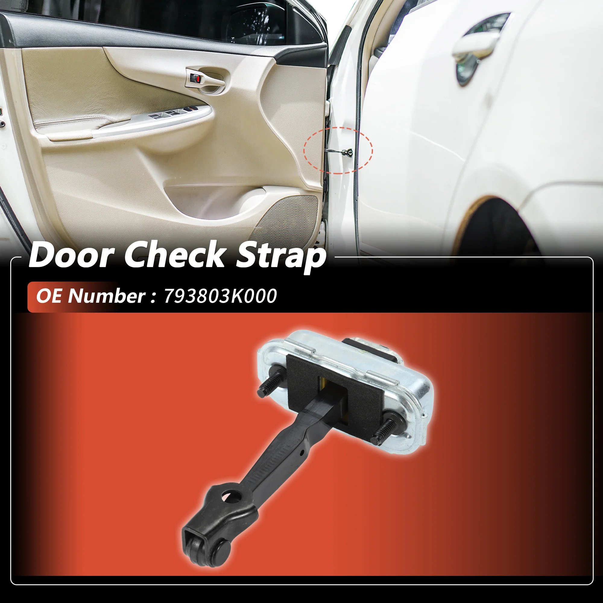 No.793803K000 Front Left Door Check Strap for Hyundai Sonata 2006-2010 1 pcs - Image 2