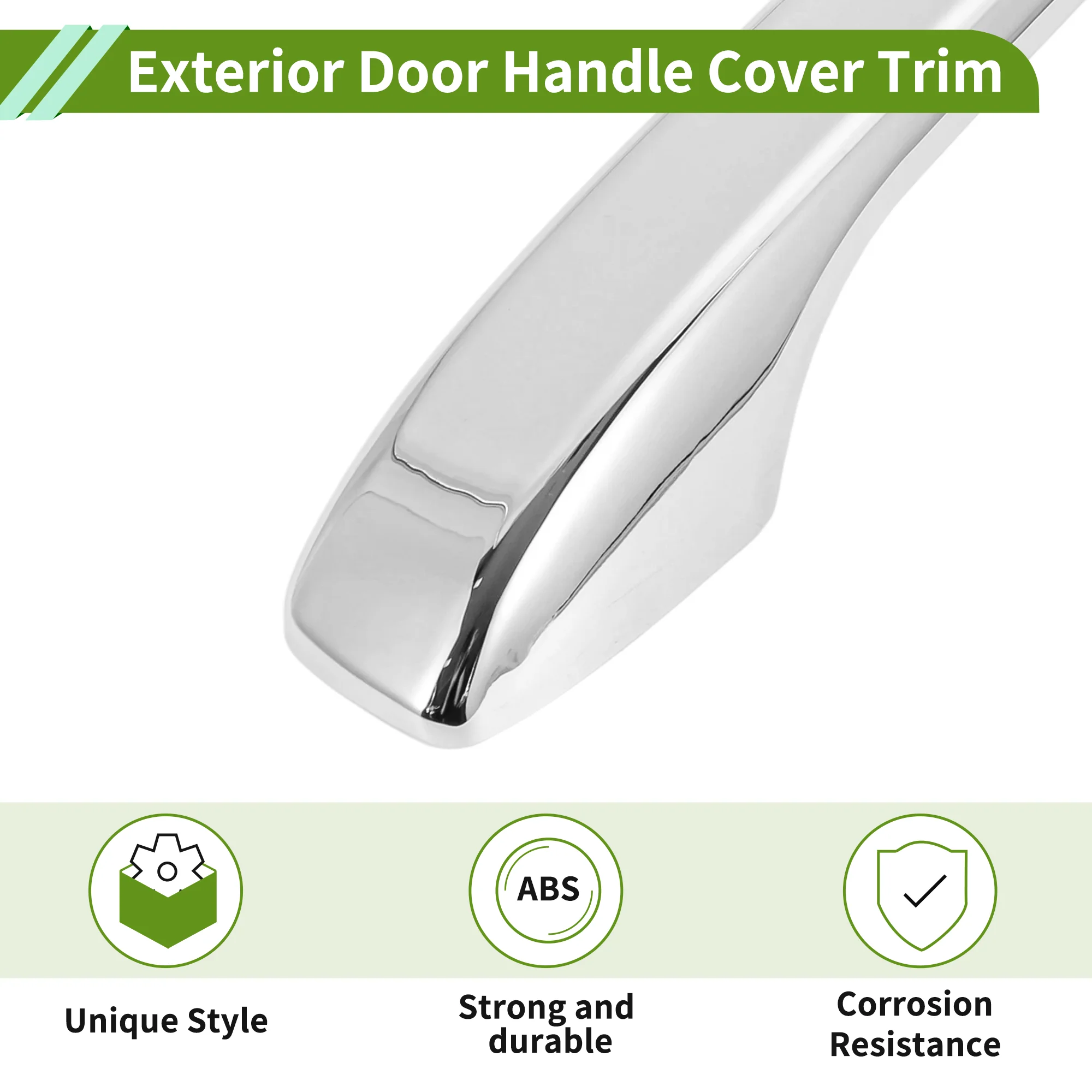 Exterior Door Handle Cover Trim for Honda Civic 22-24 Normal Plated Silver 1 Set - Image 5