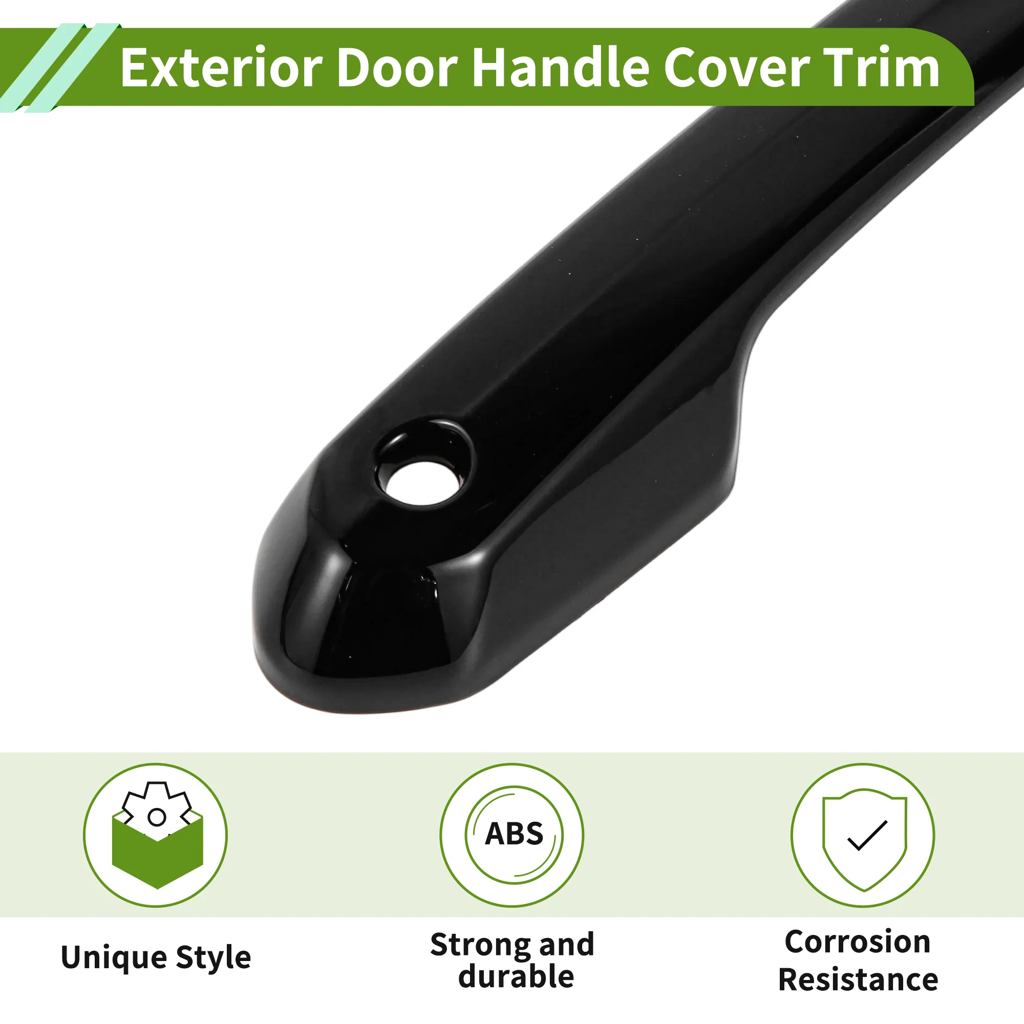 Exterior Door Handle Cover Trim for Toyota Sienna 2021-2025 Roasted Black 1 Set - Image 5