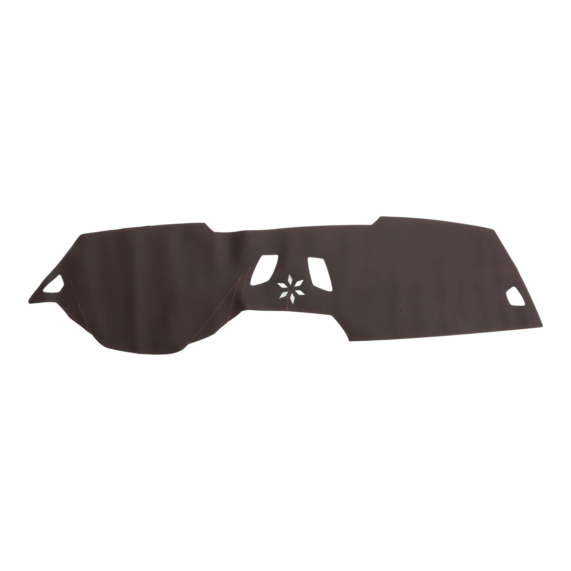 Dash Cover for BMW 5 series 18-23 without Hud Dashboard Cover Leather Brown 1 pc