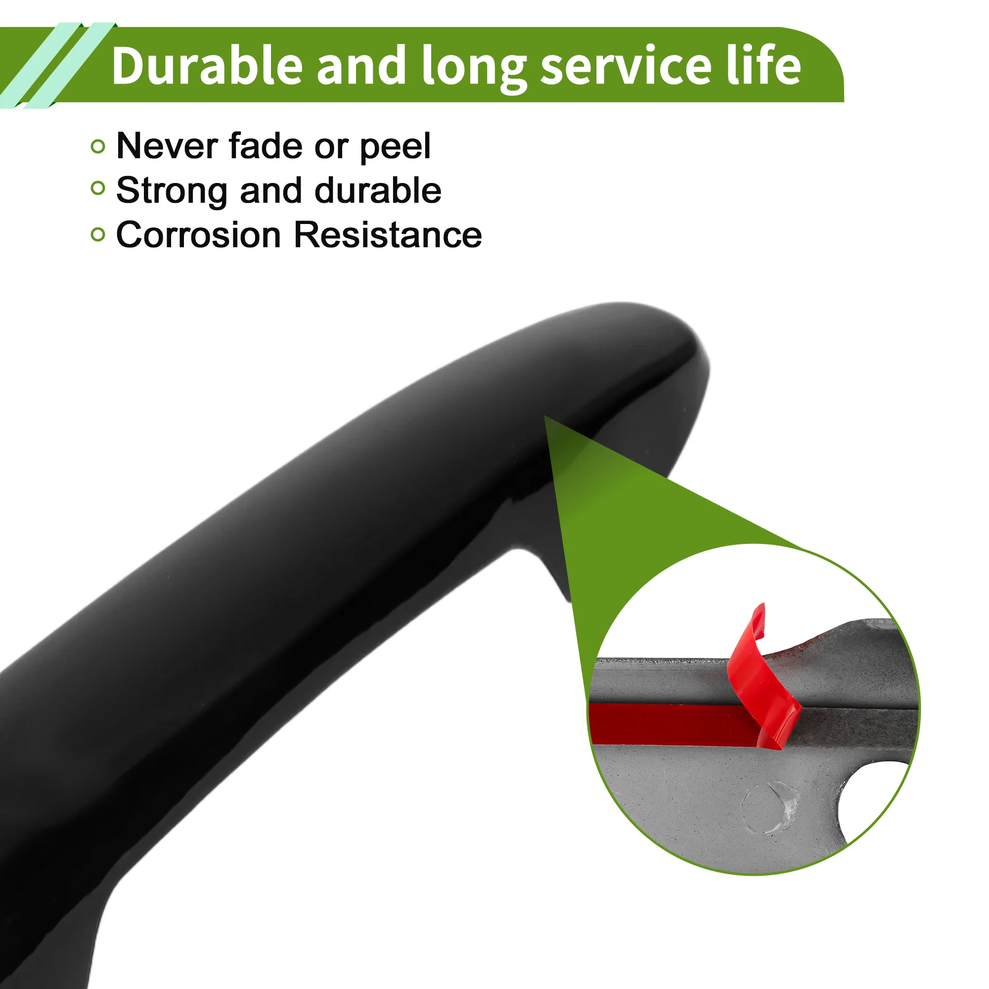 Exterior Door Handle Cover Trim for Mazda 3 2010-2018 Smart Glossy Black 1 set - Image 6