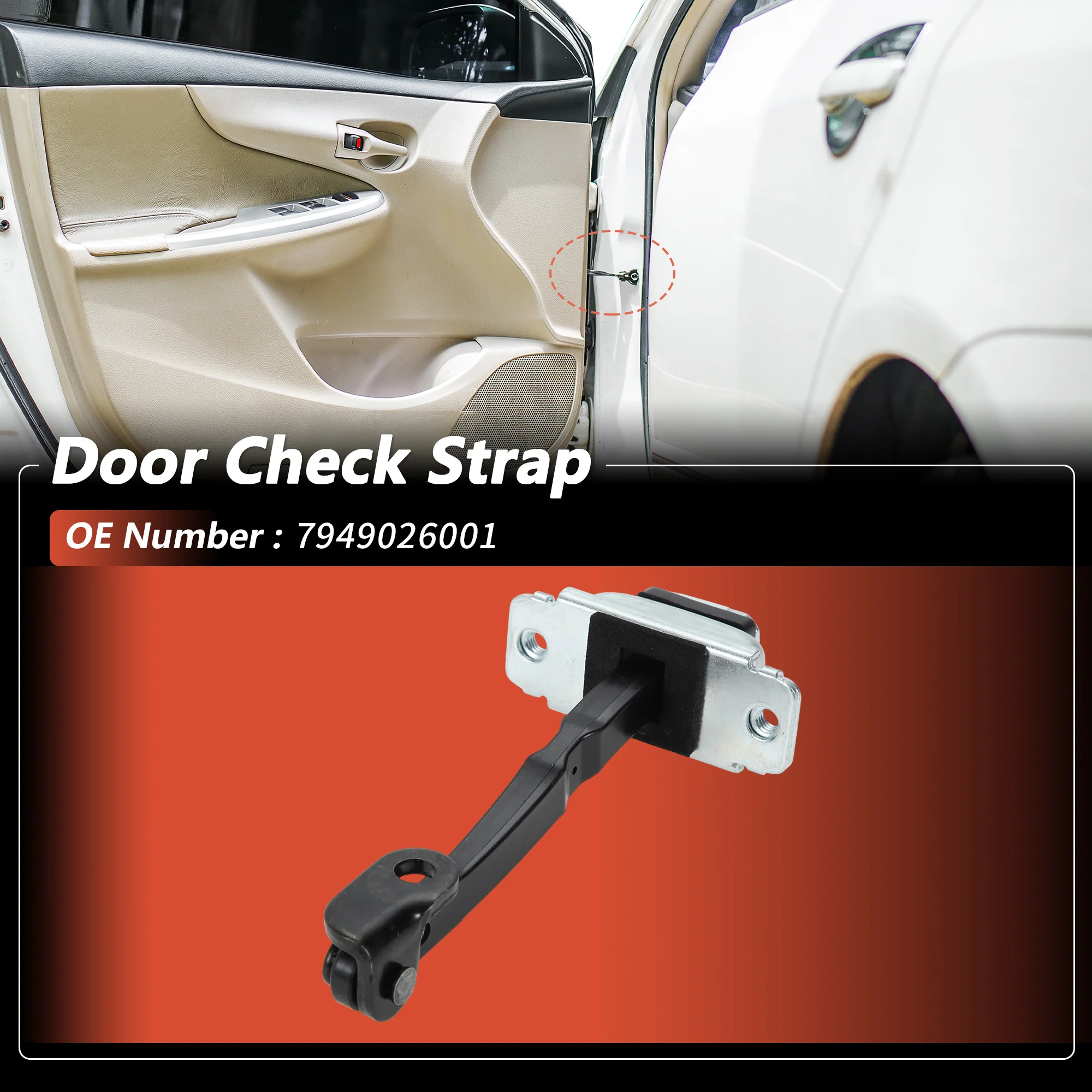 No.7949026001 Rear Right Door Check Strap for Hyundai Santa Fe 2001-2006 1 pcs - Image 2