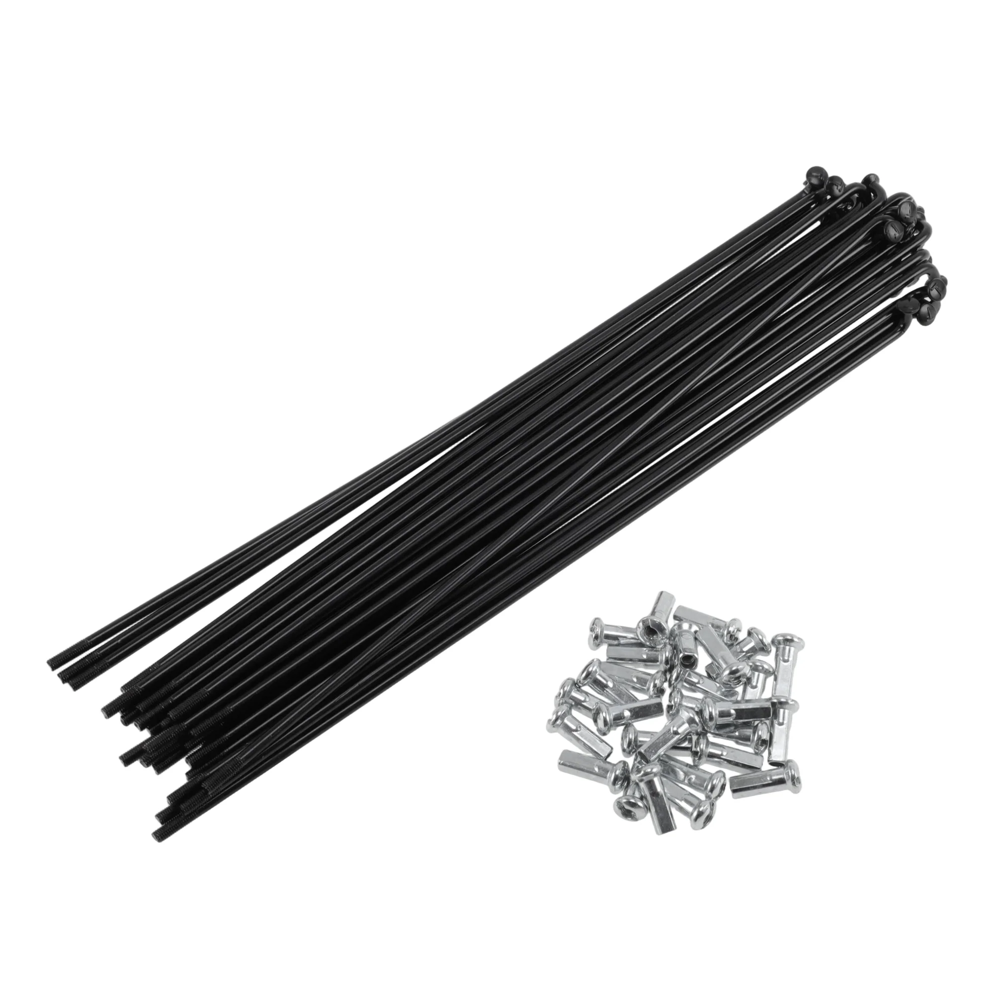 28 Set 12G Bicycle Spoke 197 mm Bike Wheel Spoke Carbon Steel Black