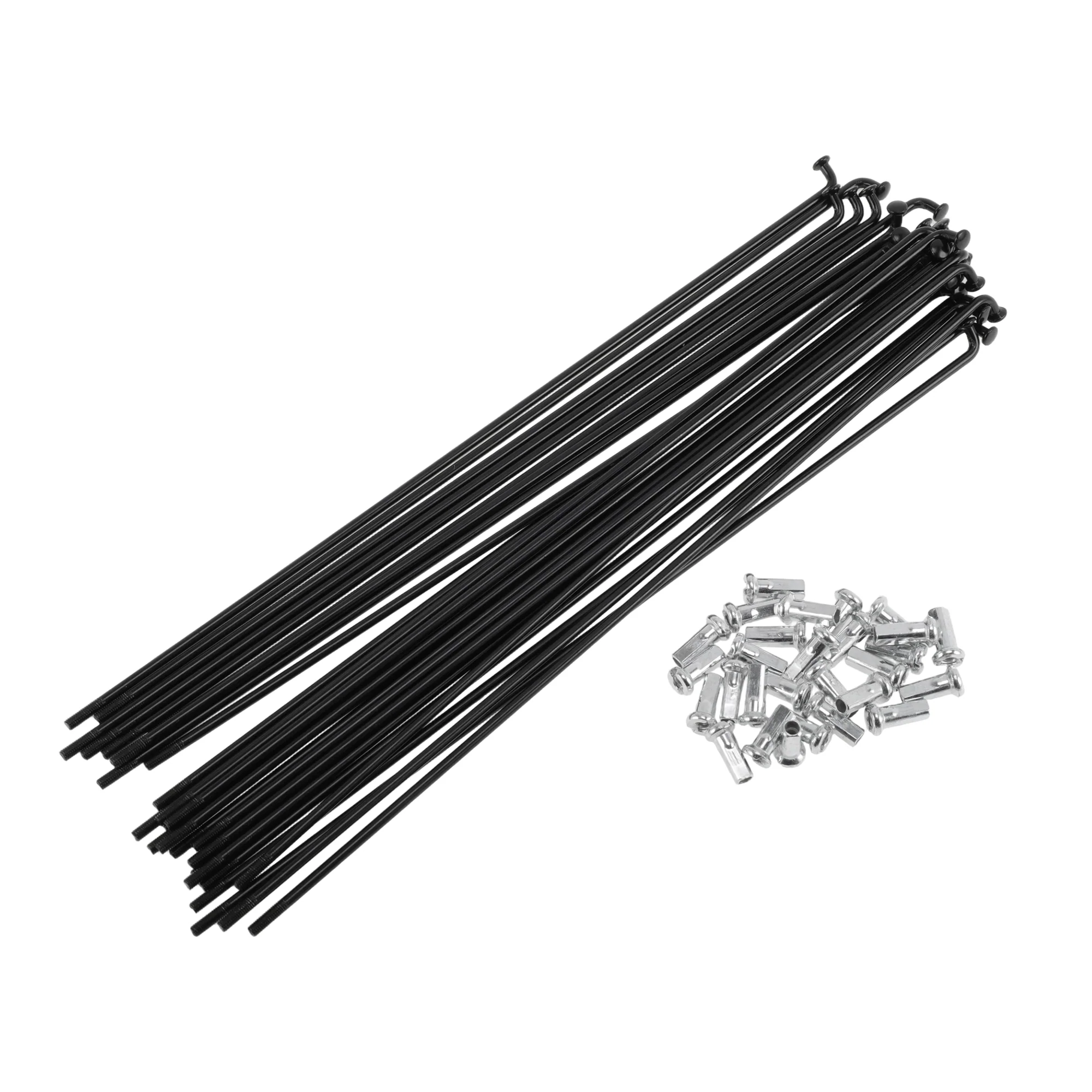 28 Set 12G Bicycle Spoke 219 mm Bike Wheel Spoke Carbon Steel Black