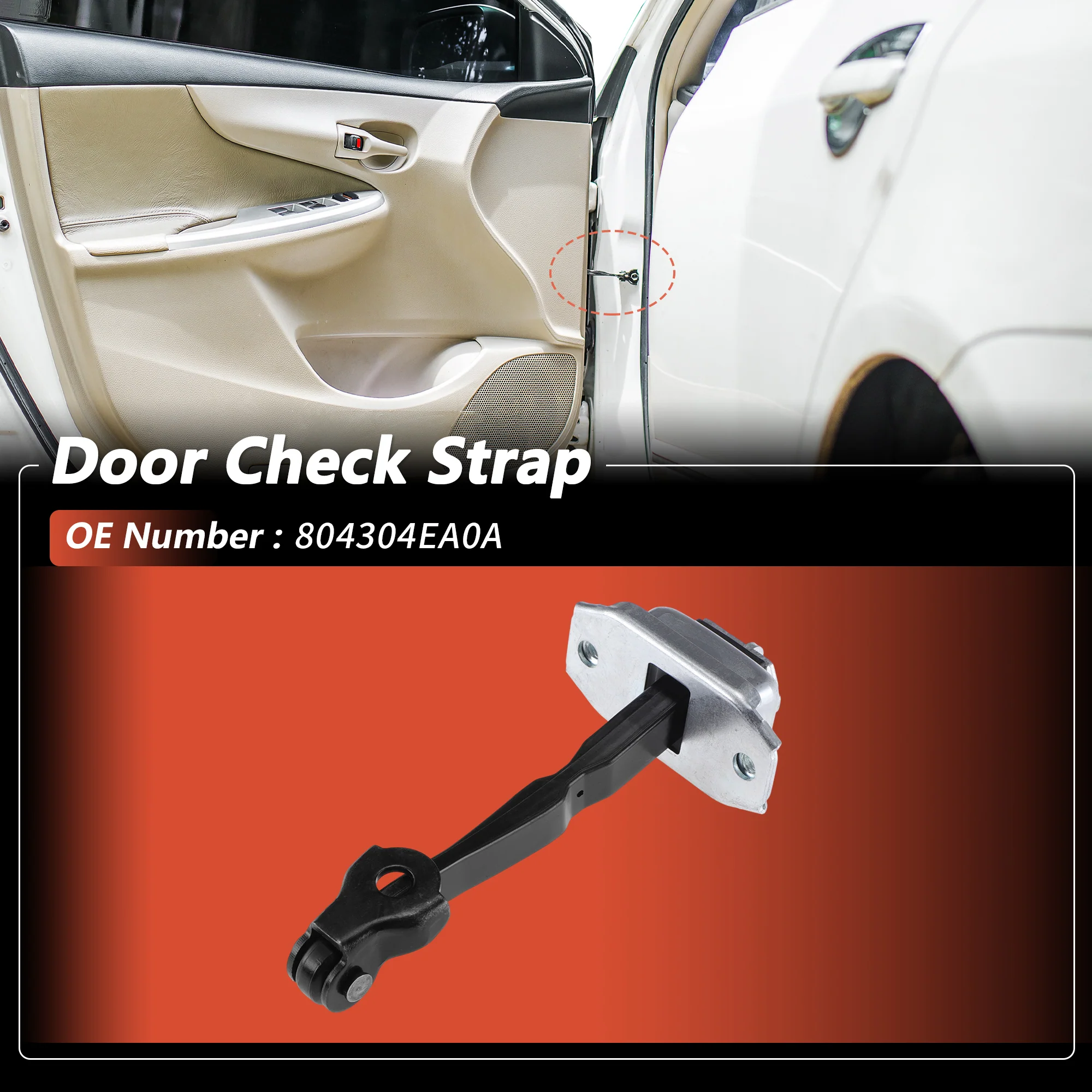 804304EA0A Front Door Door Check Strap for Nissan Qashqai MK2 J11 2013-2021 - Image 2