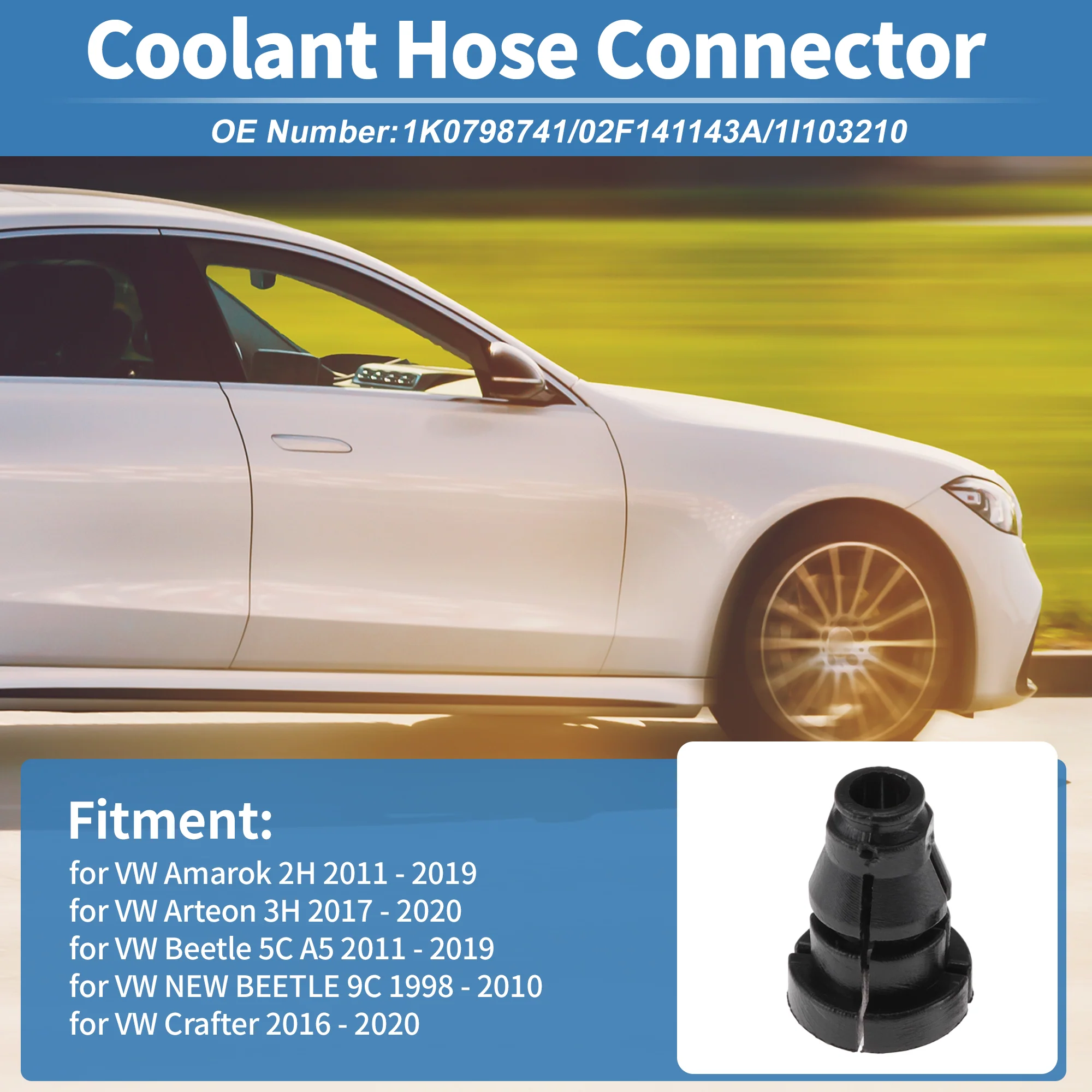 Engine Coolant Hose Connector for VW Amarok 2H 2011-2019 Plastic No.1K0798741 - Image 2