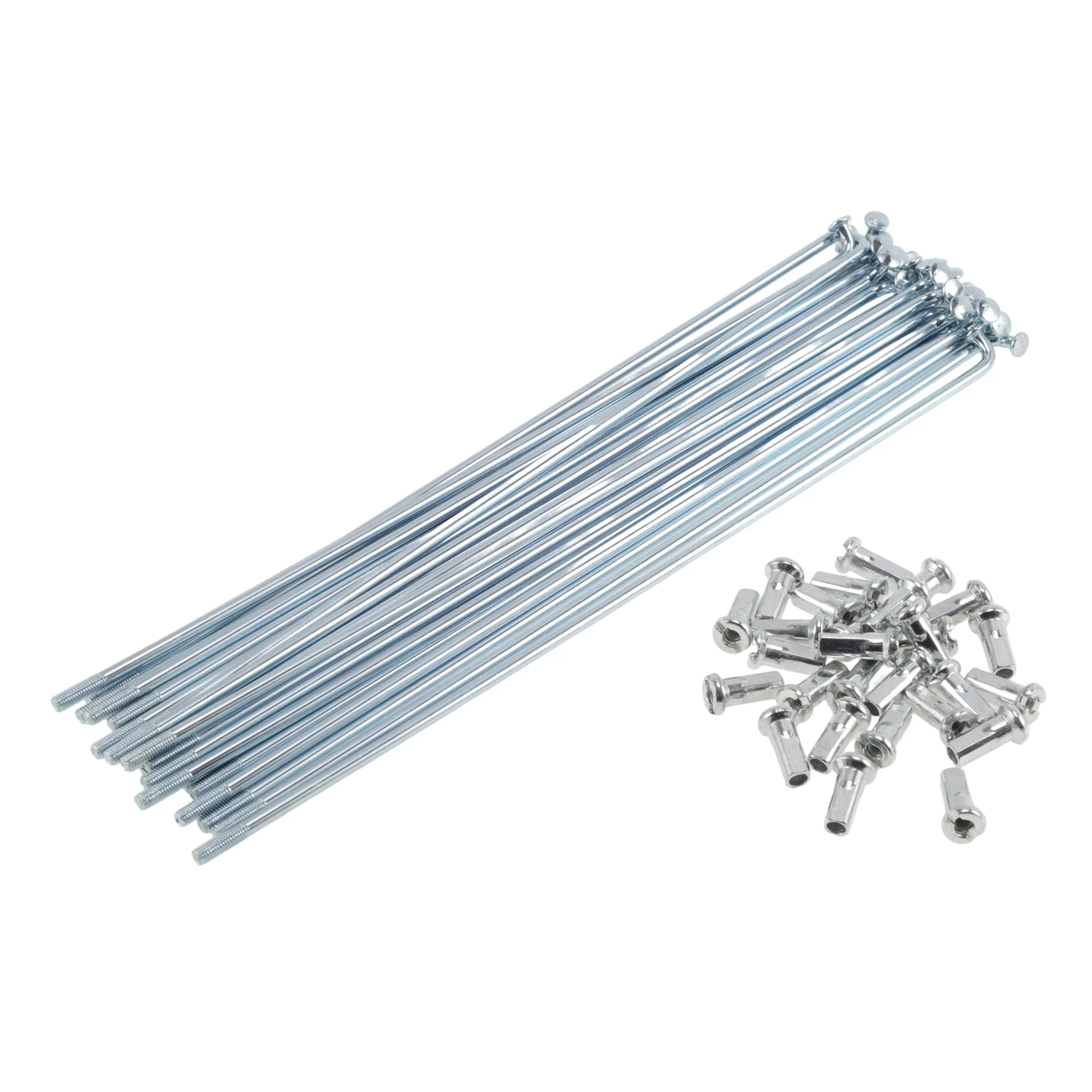 12G Bicycle Spoke 182 mm Bike Wheel Spoke Carbon Steel Galvanized Silver Tone
