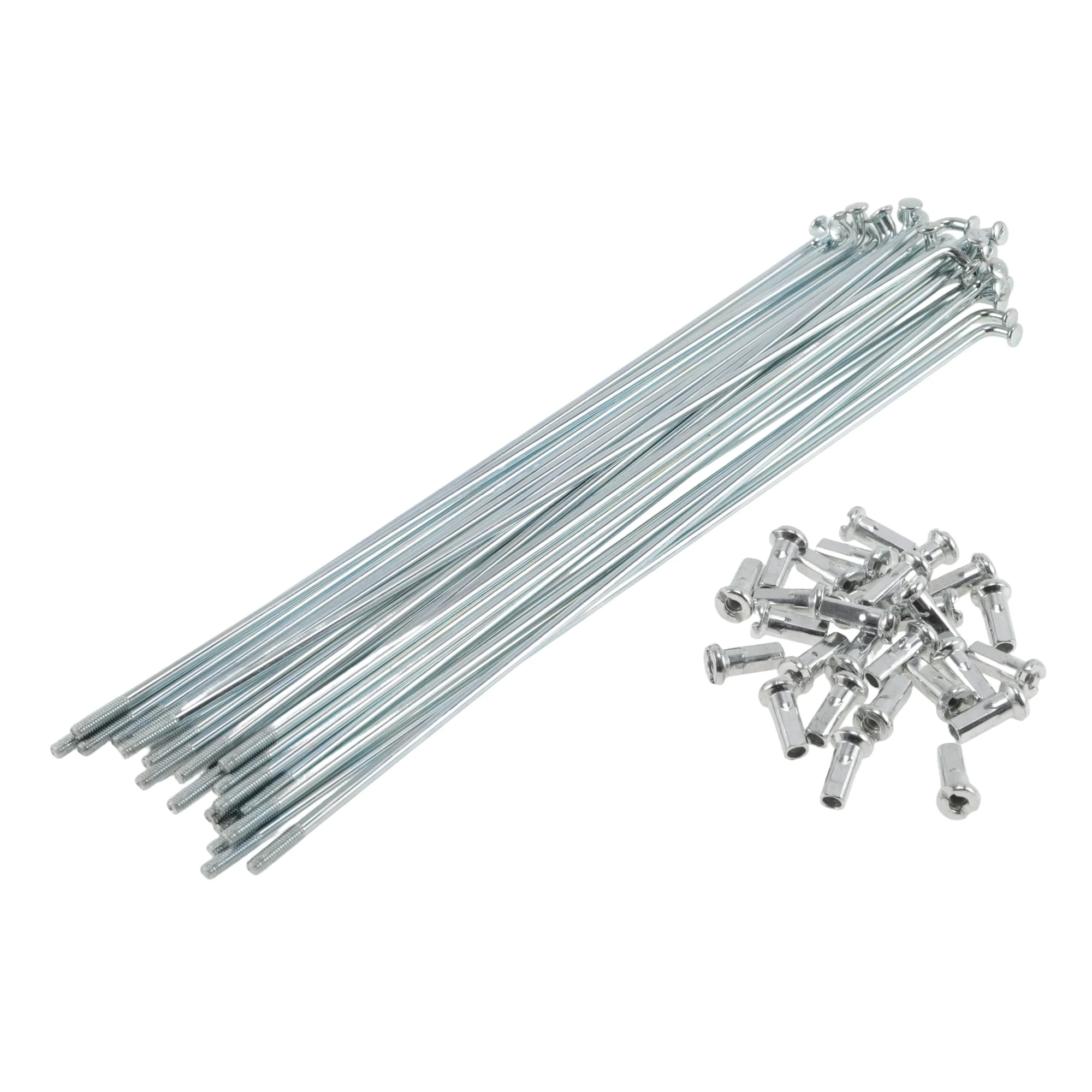 12G Bicycle Spoke 185 mm Bike Wheel Spoke Carbon Steel Galvanized Silver Tone