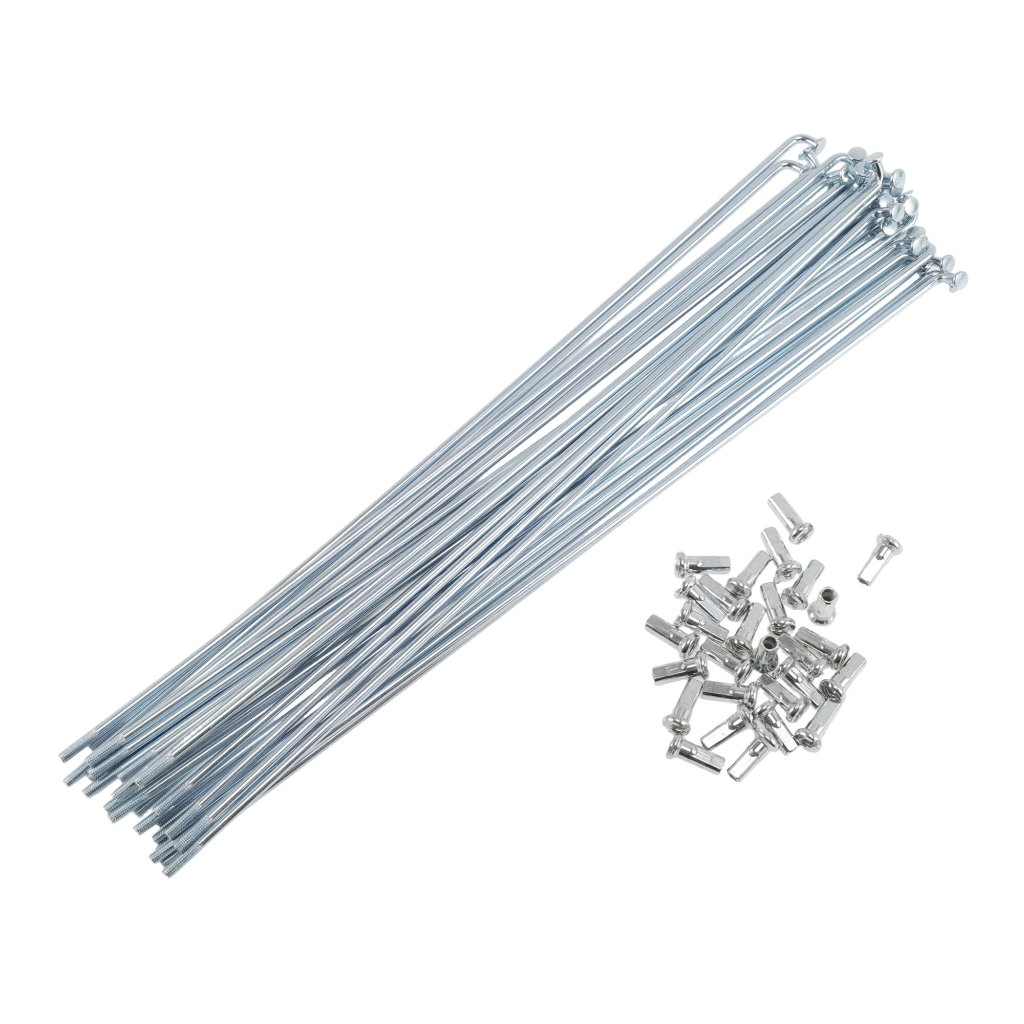 12G Bicycle Spoke 240 mm Bike Wheel Spoke Galvanized Carbon Steel Silver Tone