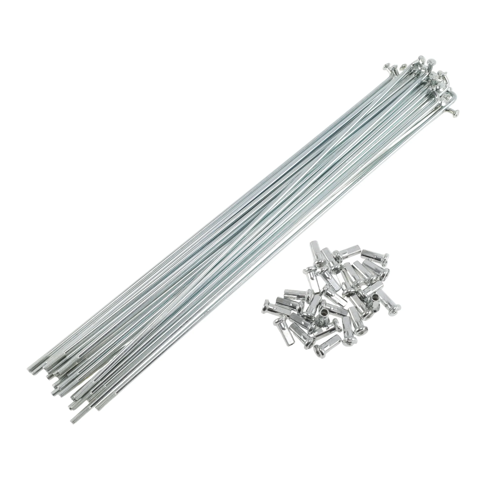 12G Bicycle Spoke 243 mm Bike Wheel Spoke Carbon Steel Galvanized Silver Tone
