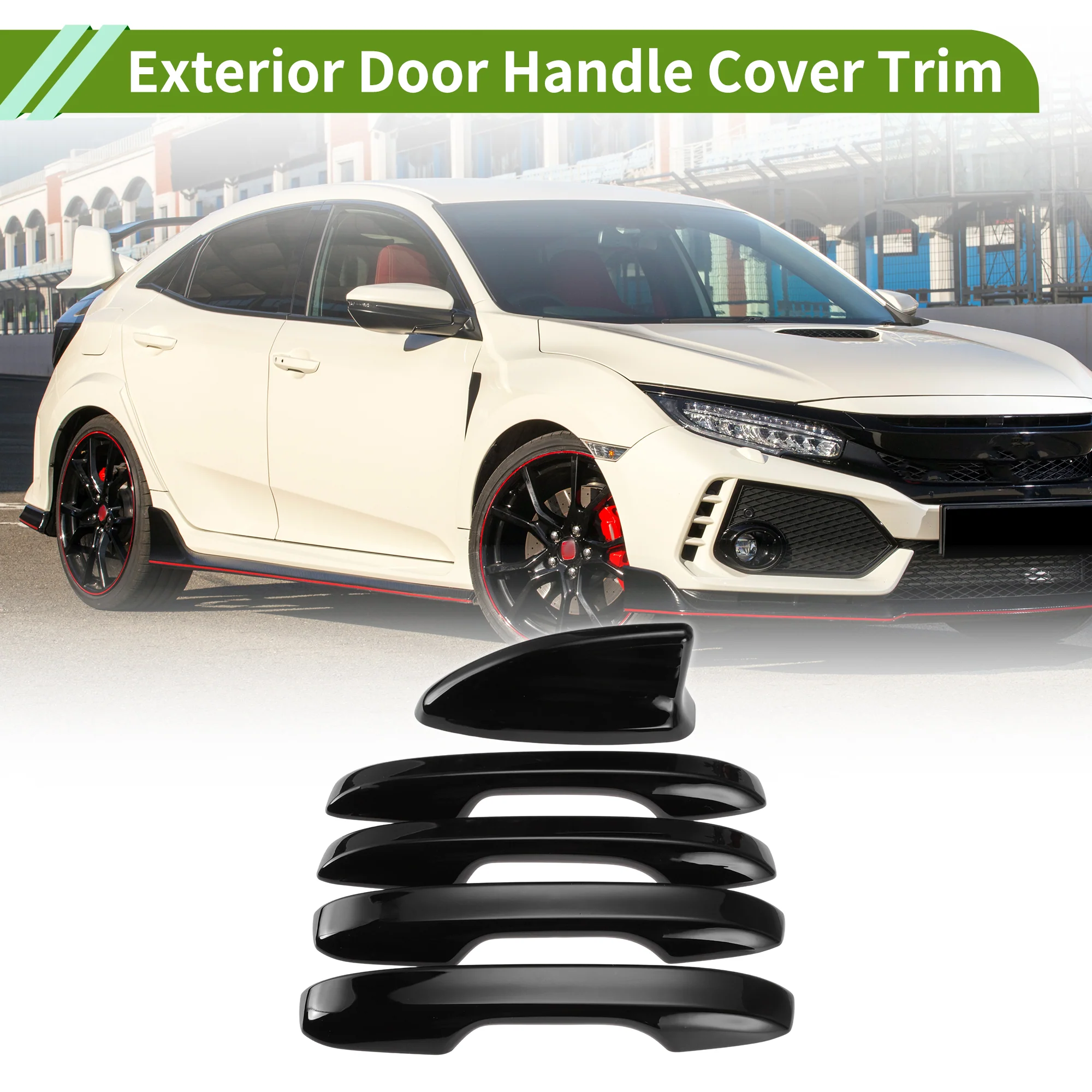 Door Handle Cover Front Rear for Honda 11th Civic 2022-2026 Glossy Black - Image 2