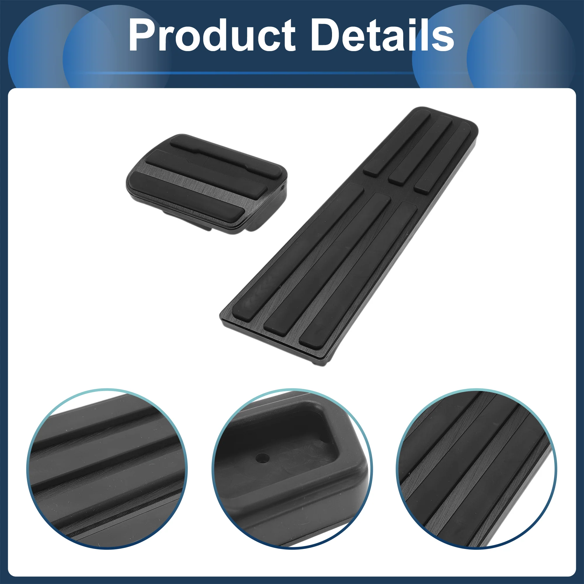 2 Pcs Automatic Foot Accelerator Pedal Covers for Porsche 718/911 No Mark Black - Image 5