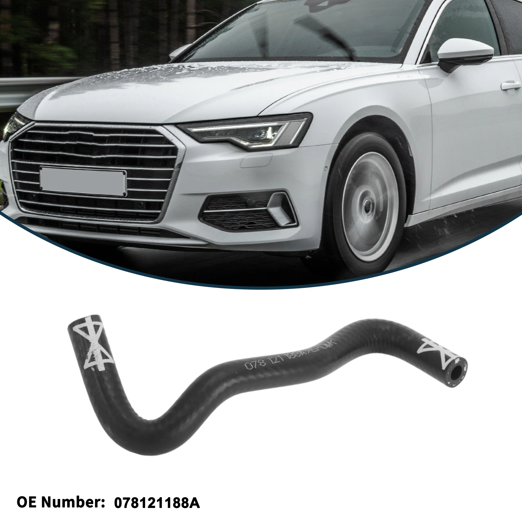 Radiator Hose No.078121188A for Audi A6 1997-2005 Installed On Warm Water Pipe - Image 3