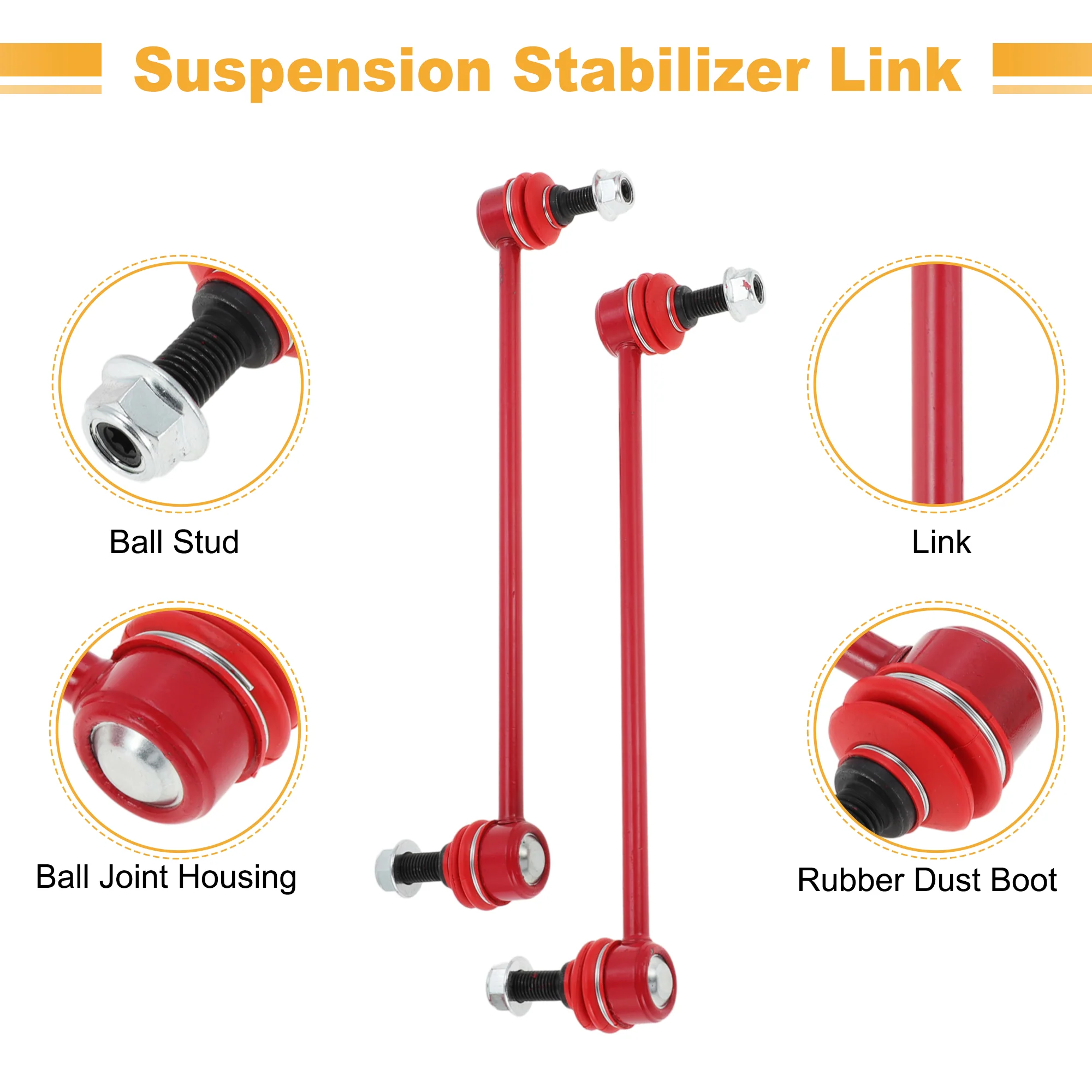 No.K750660 2pc Front Sway Bar Links for Chevrolet Impala Malibu for Cadillac XTS - Image 6