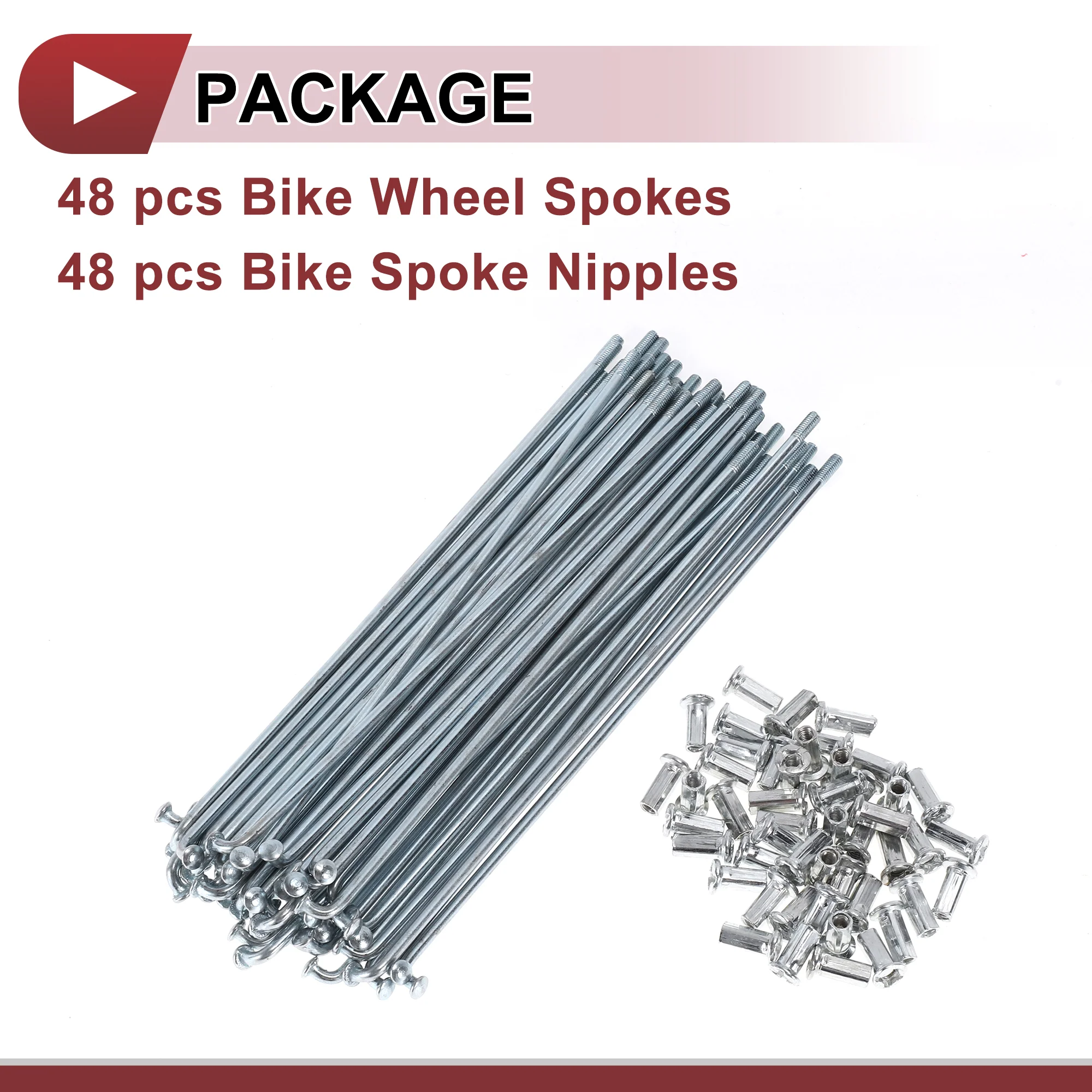 48 Set 10G Bicycle Spokes 170mm Bike Wheel Spokes Carbon Steel Galvanized - Image 5