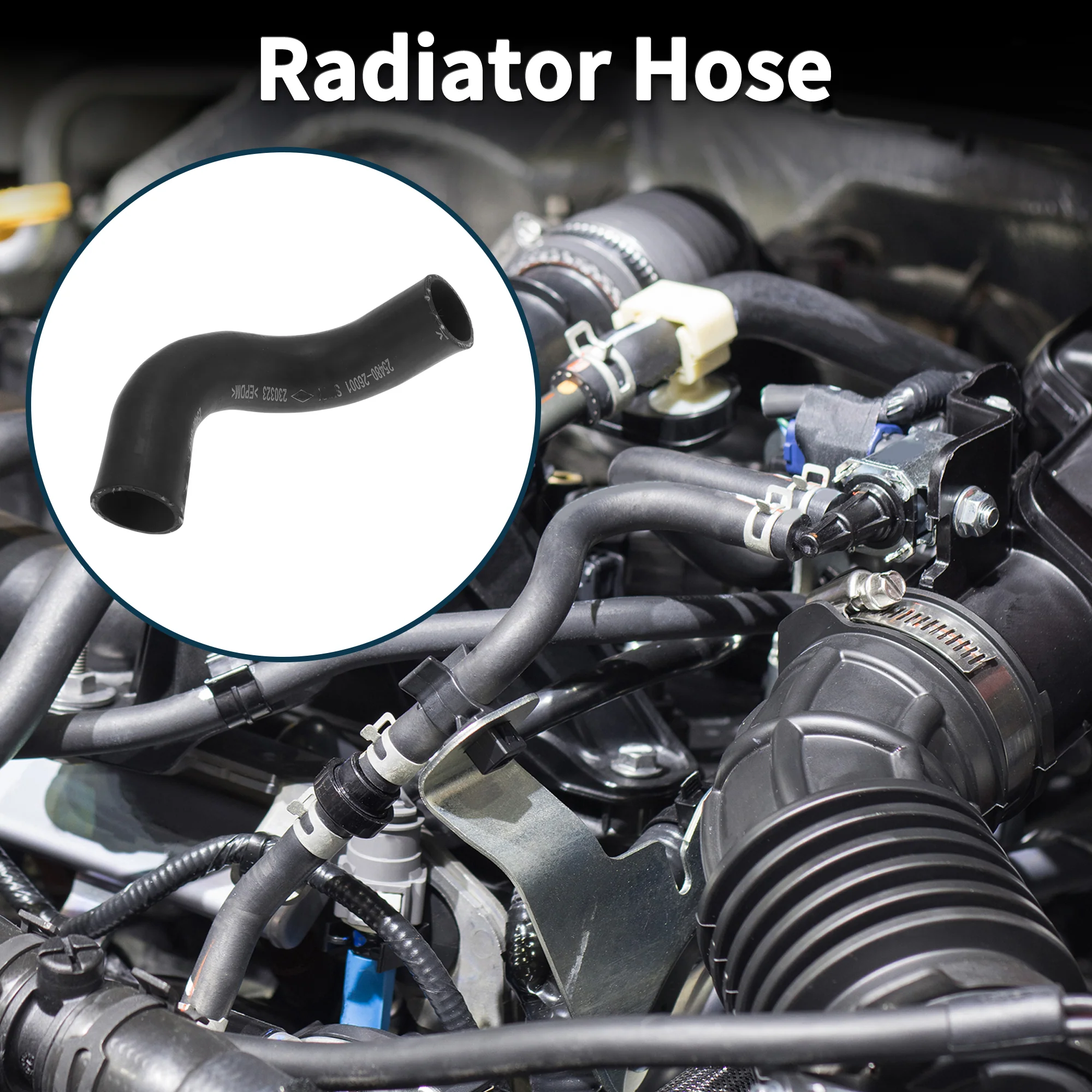 Radiator Hose No.2547226001 for Hyundai Elentra 2000-2006 Rubber Coolant Pipe - Image 2