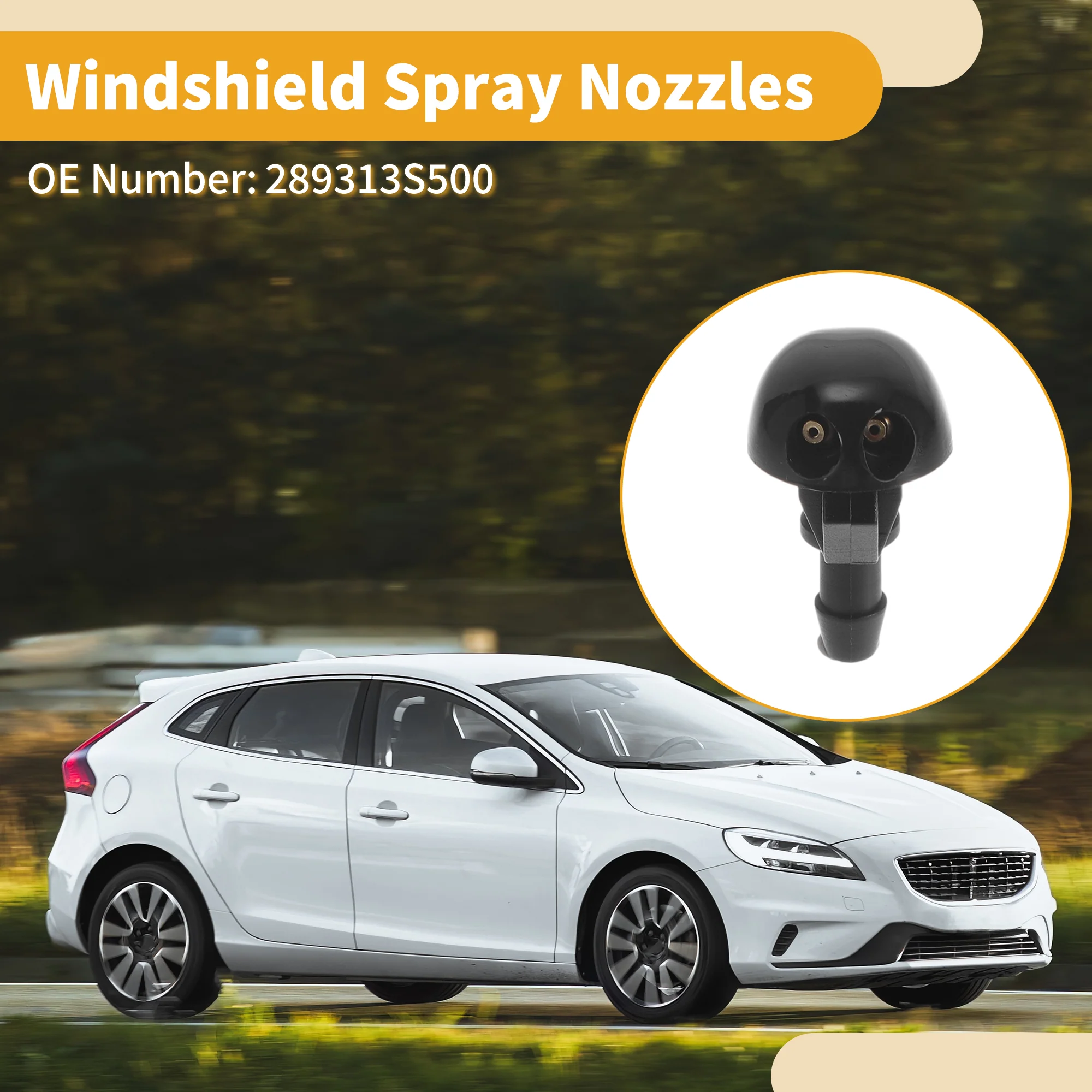 2 Pcs Front Windshield Washer Nozzle for Nissan Frontier 1998-2004 No.289313S500 - Image 3