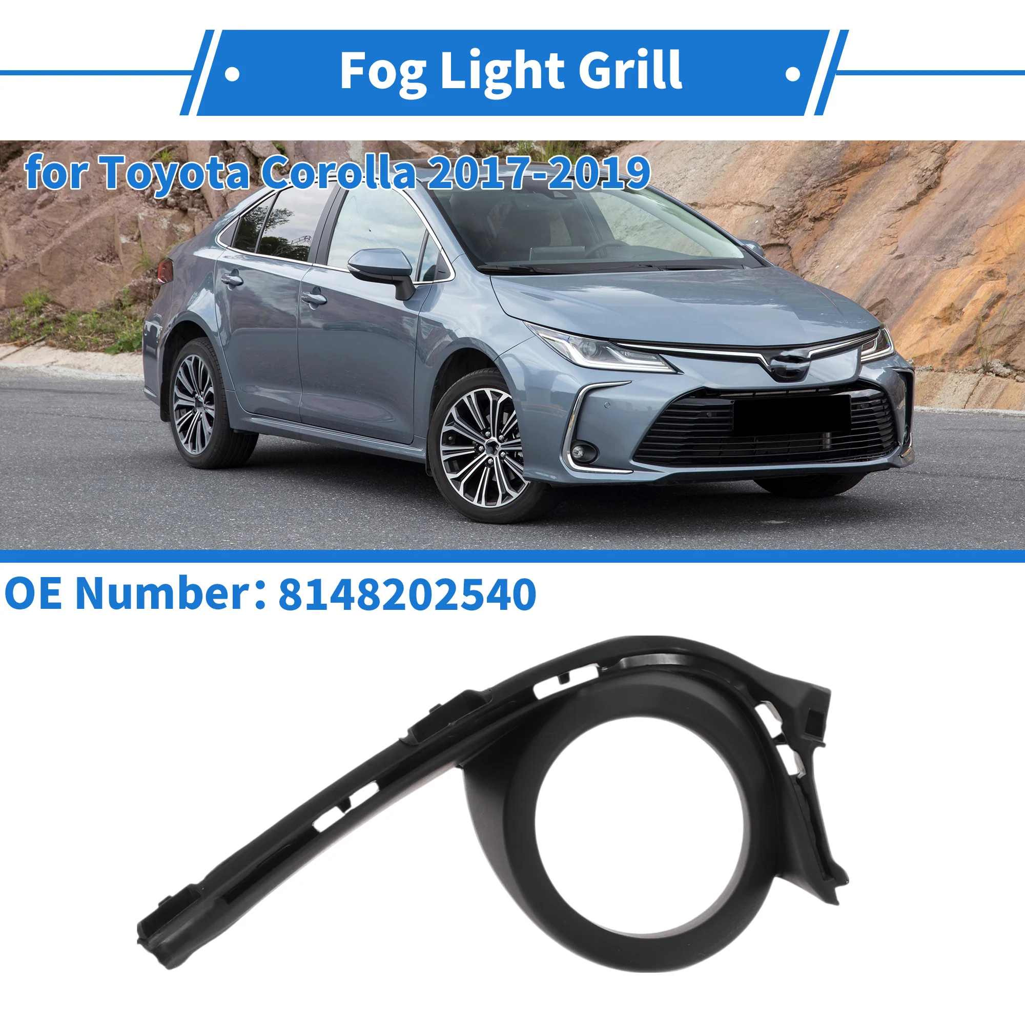 Front Left Fog Light Grill No.8148202540 for Toyota Corolla 2015-2019 - Image 2