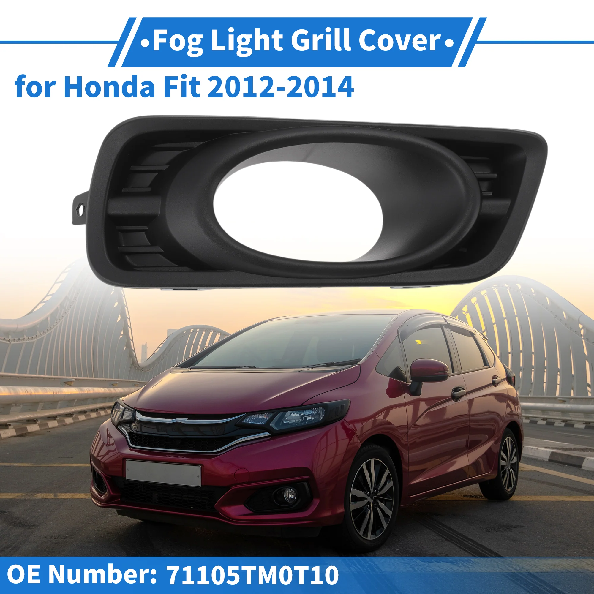 Front Right Fog Light Grill No.71105TM0T10 for Honda Fit 2012-2014 - Image 2