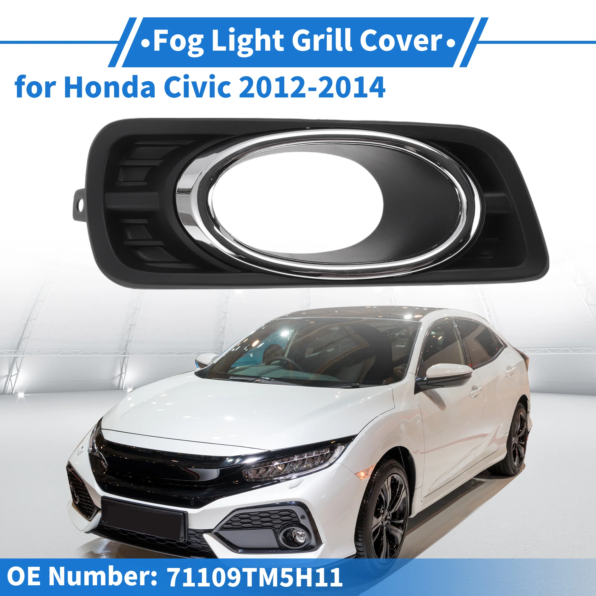 Front Left Fog Light Grill No.71109TM5H11 for Honda Civic 2012-2014 - Image 2