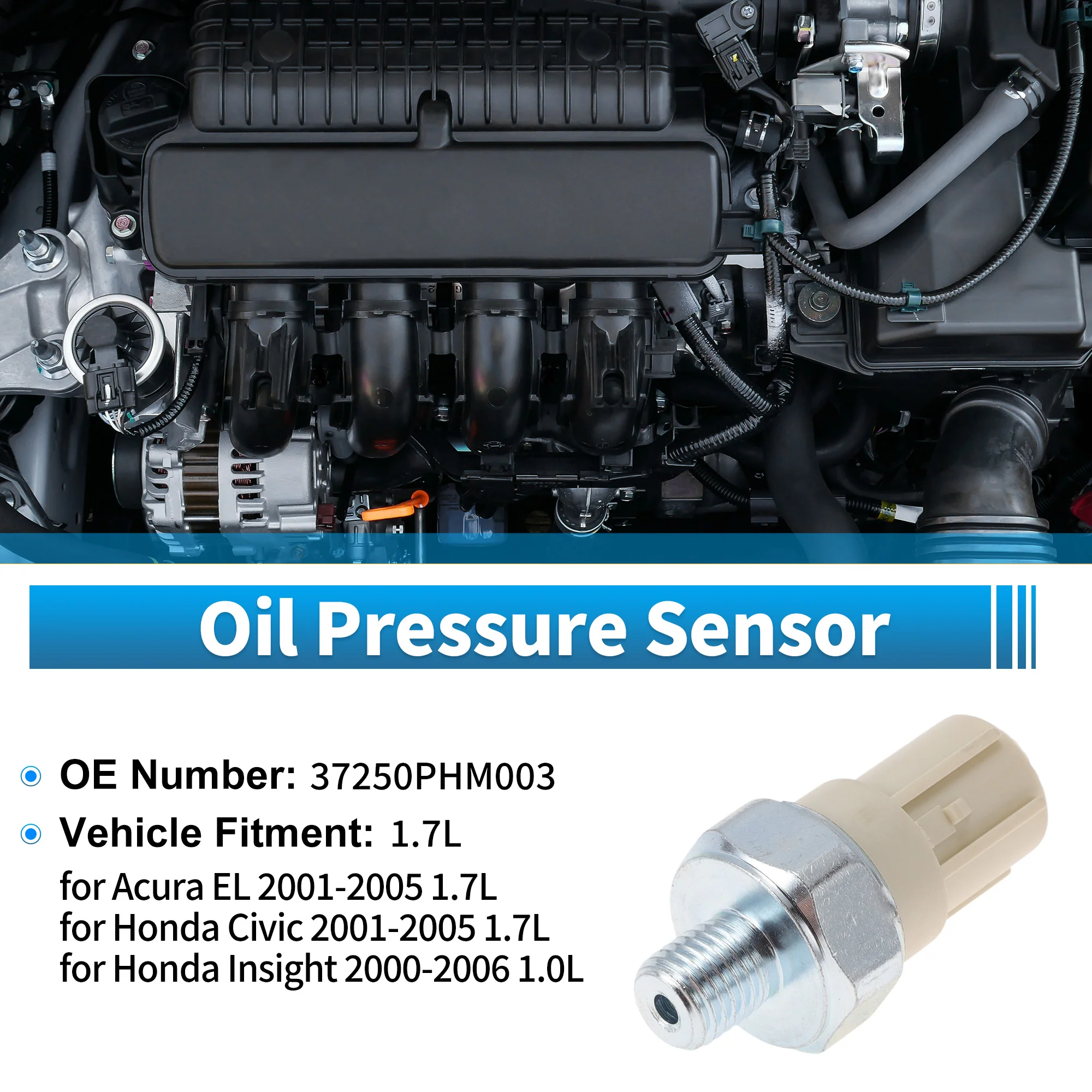 No.37250PHM003 Engine Oil Pressure Sensor for Acura EL 1.7L 2001-2005 - Image 2