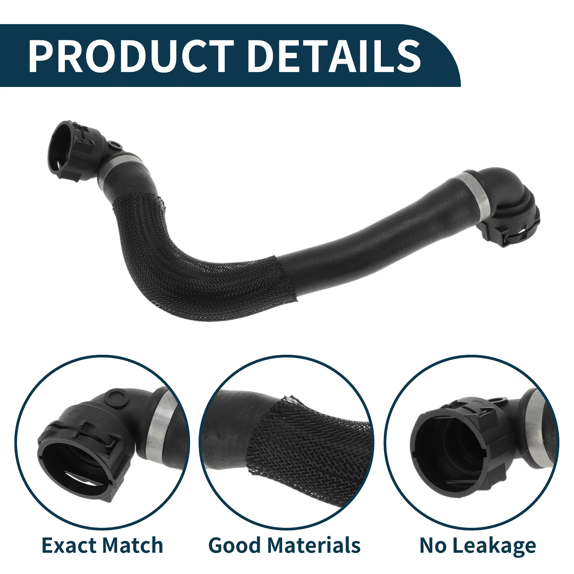 Radiator Hose for BMW X1 2016-2022 No.17128658480 Rubber Water Pipe - Image 4