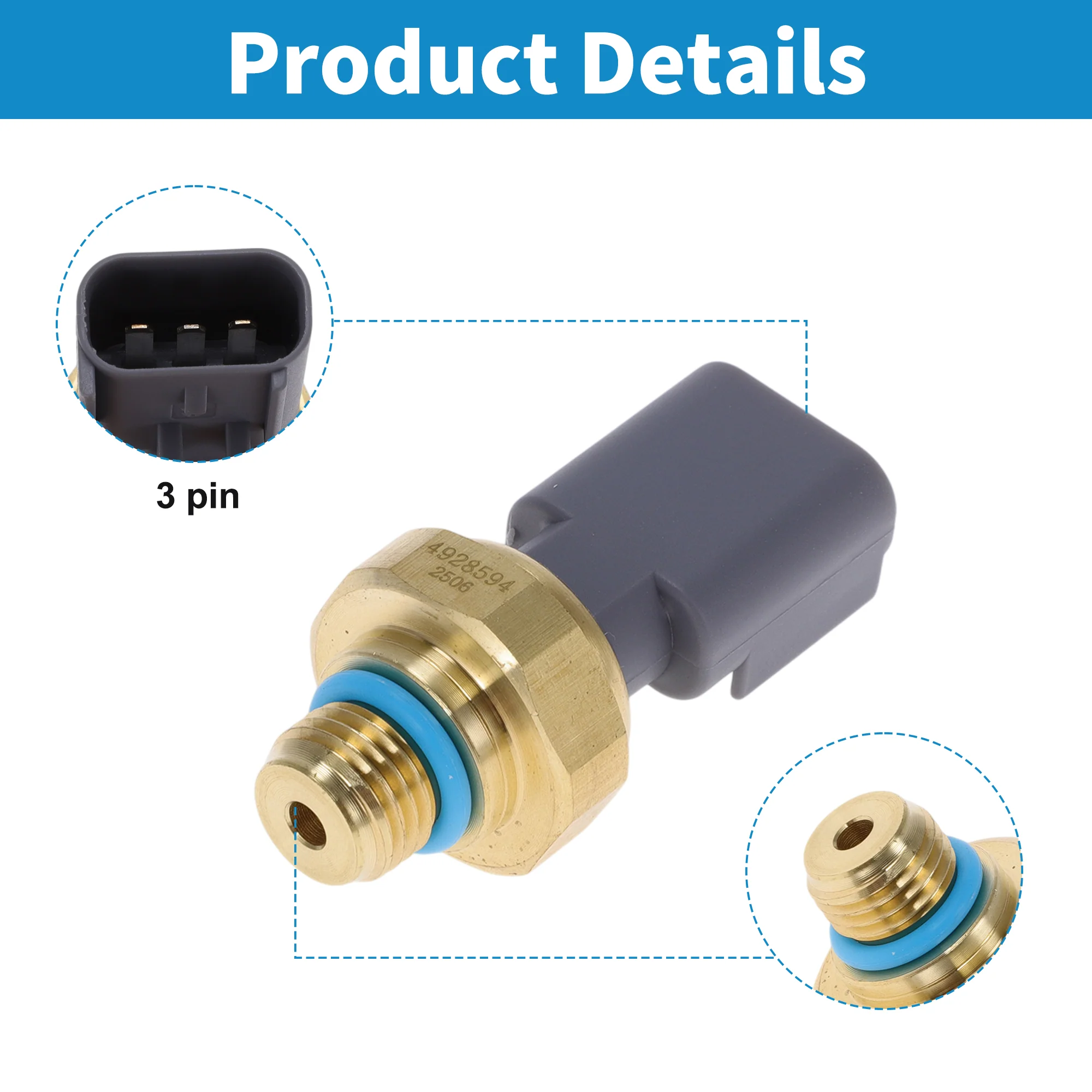 No.4928594/4087989 Engine Oil Pressure Sensor for Dodge for Ram 2500 3500 6.7L - Image 4
