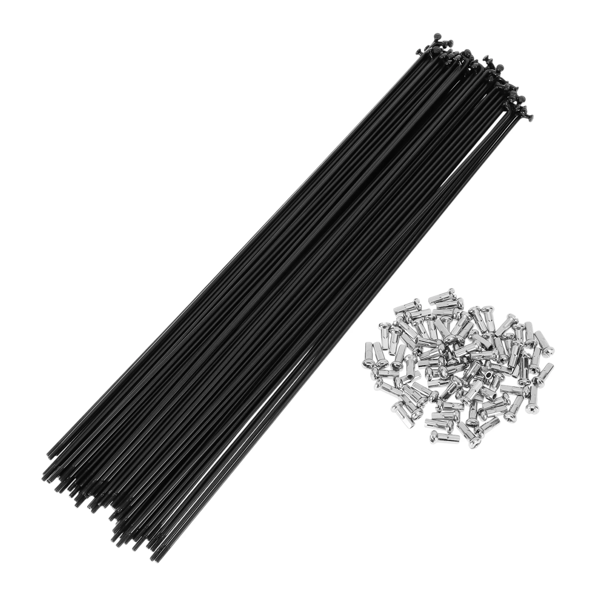72 Set 13G Bicycle Spokes 295mm Bike Wheel Spokes Carbon Steel Black