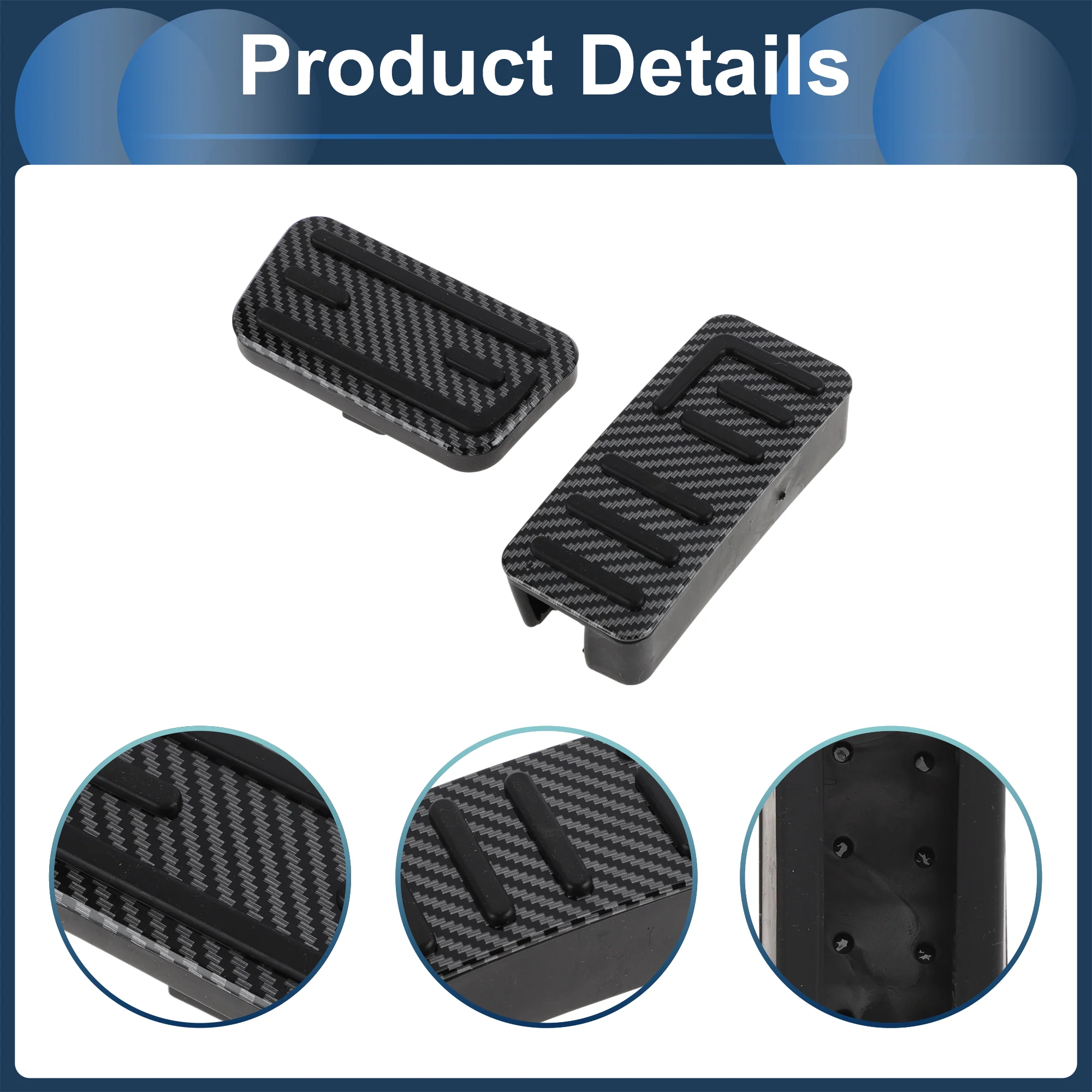 2 Pcs Automatic Foot Accelerator Pedal Covers for Honda Jazz 2021 Black - Image 5
