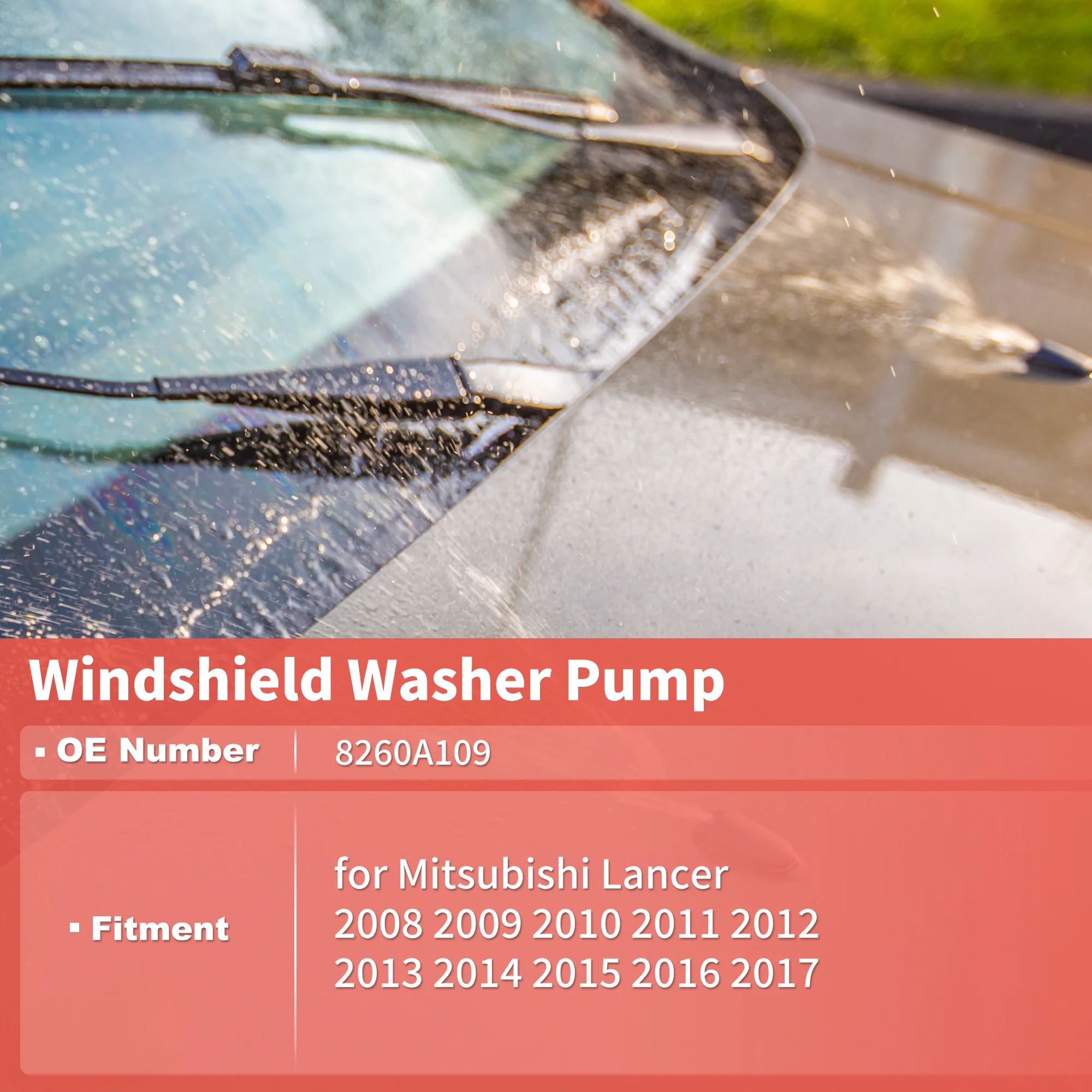 No.8260A109 Windshield Washer Pump for Mitsubishi Lancer 2008-2017 - Image 2