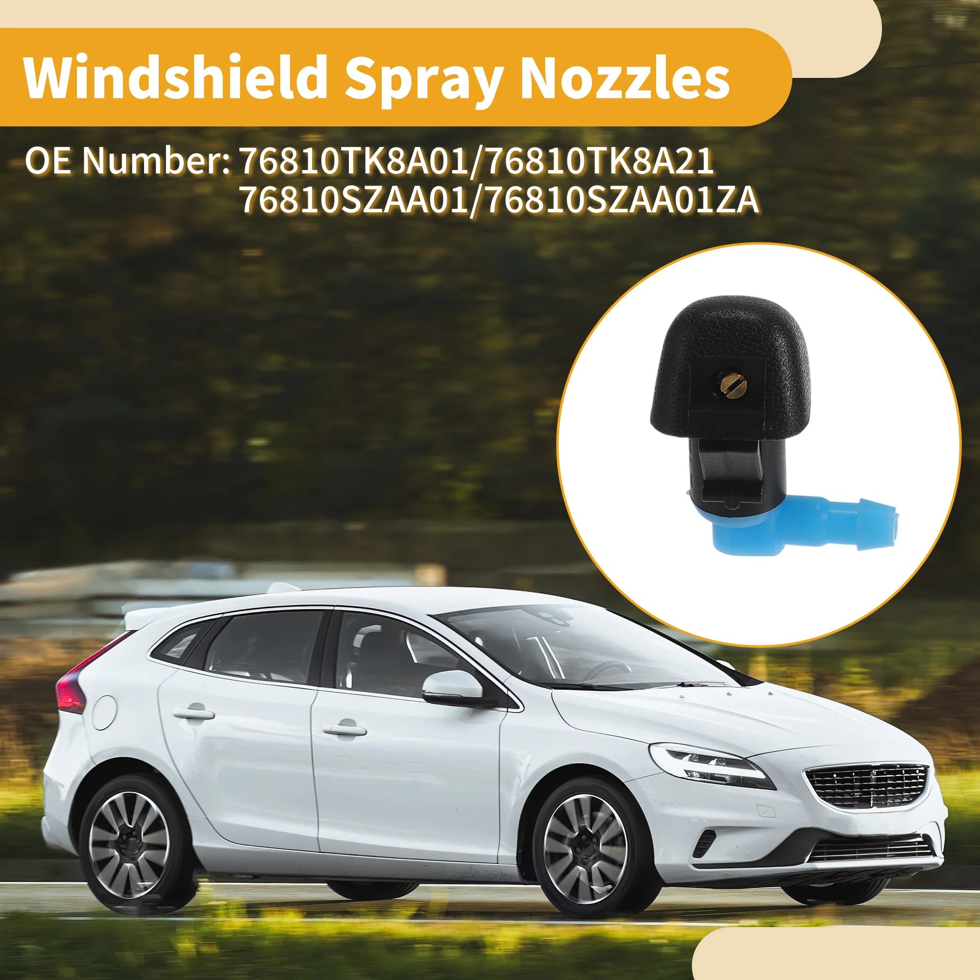 2 Pcs Front Windshield Washer Nozzle for Honda Odyssey Models No.76810SZAA01ZA - Image 3