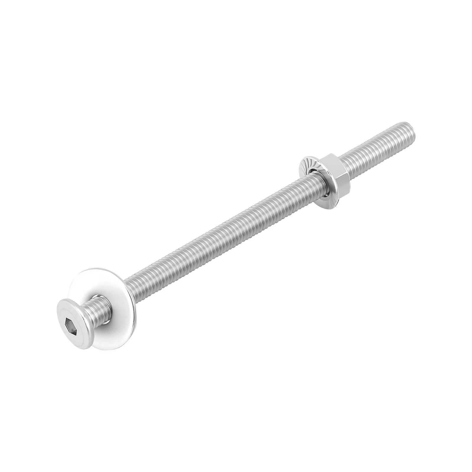 Hex Drive Flat Head Screws with Serrated Flange Nuts & Washers Sets M3/M4/M5/M6 18-8 Stainless Steel - Image 133