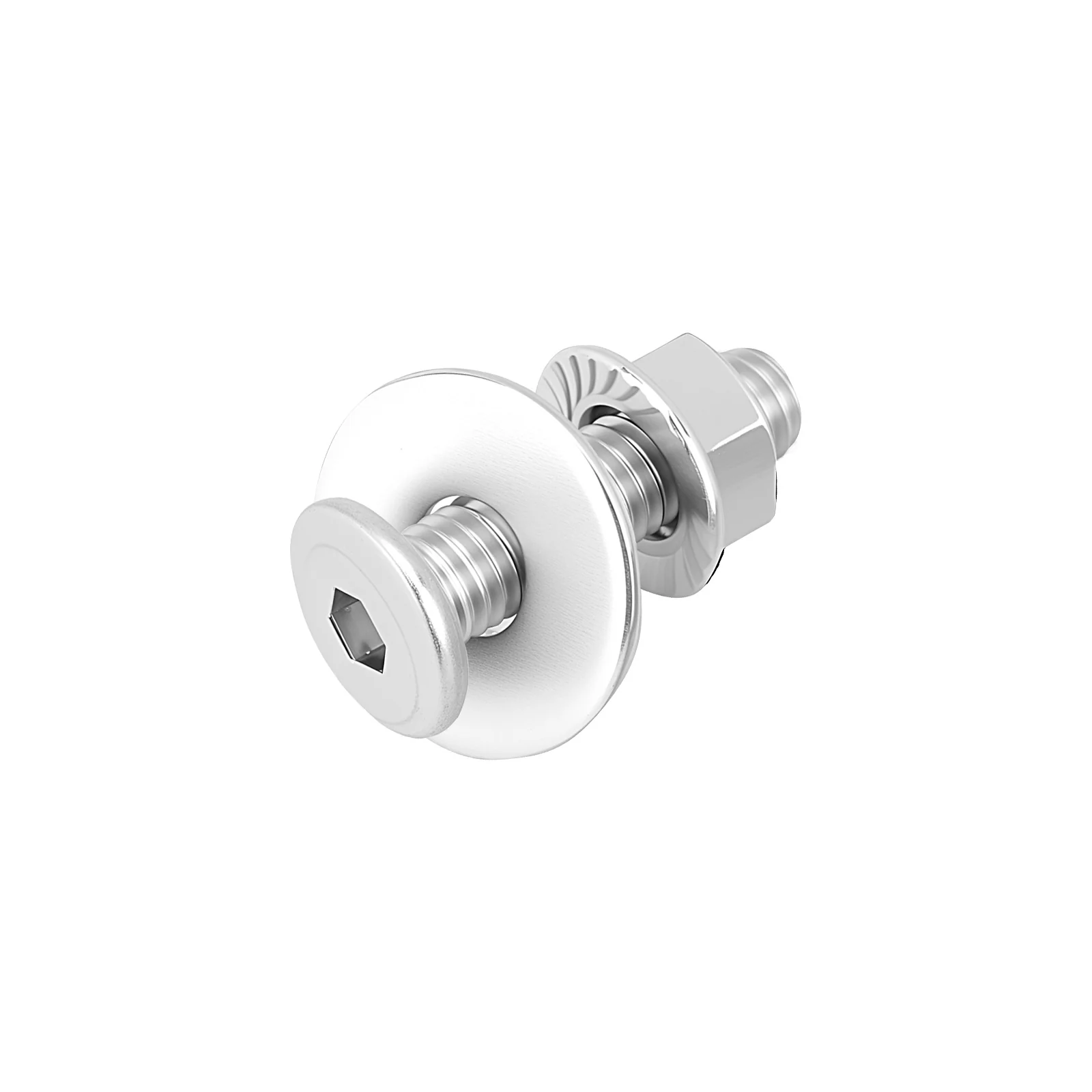 Hex Drive Flat Head Screws with Serrated Flange Nuts & Washers Sets M3/M4/M5/M6 18-8 Stainless Steel - Image 59