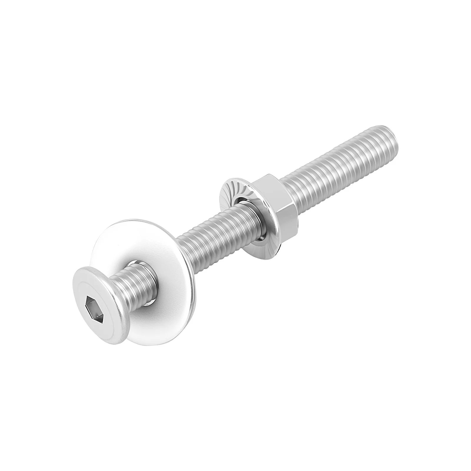 Hex Drive Flat Head Screws with Serrated Flange Nuts & Washers Sets M8/M10/M12 18-8 Stainless Steel - Image 27