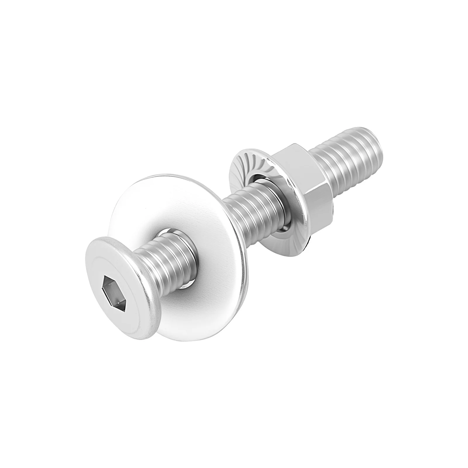 Hex Drive Flat Head Screws with Serrated Flange Nuts & Washers Sets M8/M10/M12 18-8 Stainless Steel - Image 67
