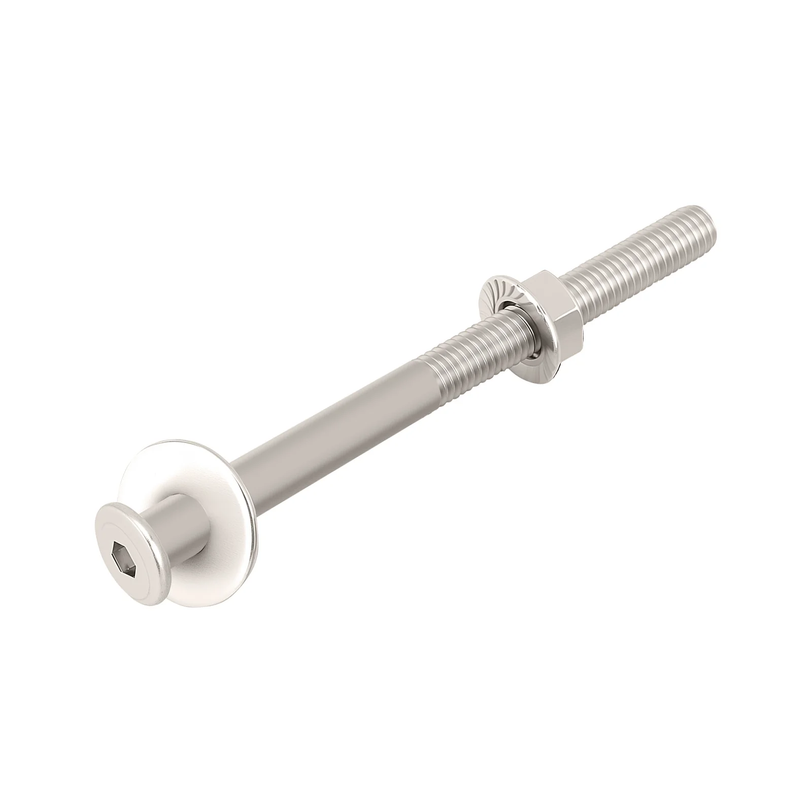 Hex Drive Flat Head Screws with Serrated Flange Nuts & Washers Sets M6/M8 Carbon Steel Nickel Plated - Image 17