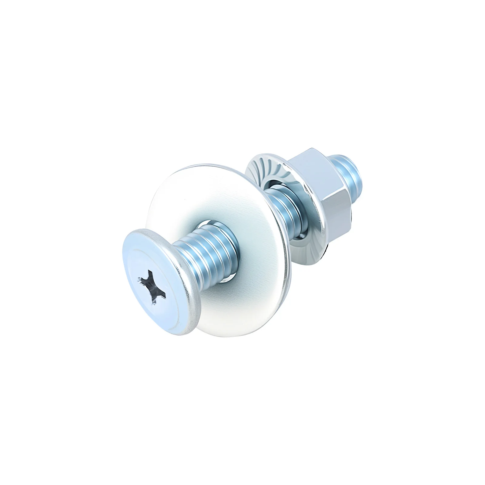 Phillips Flat Head Screws with Serrated Flange Nuts & Washers Sets M6/M8 Carbon Steel White or Color Zinc Plated - Image 33