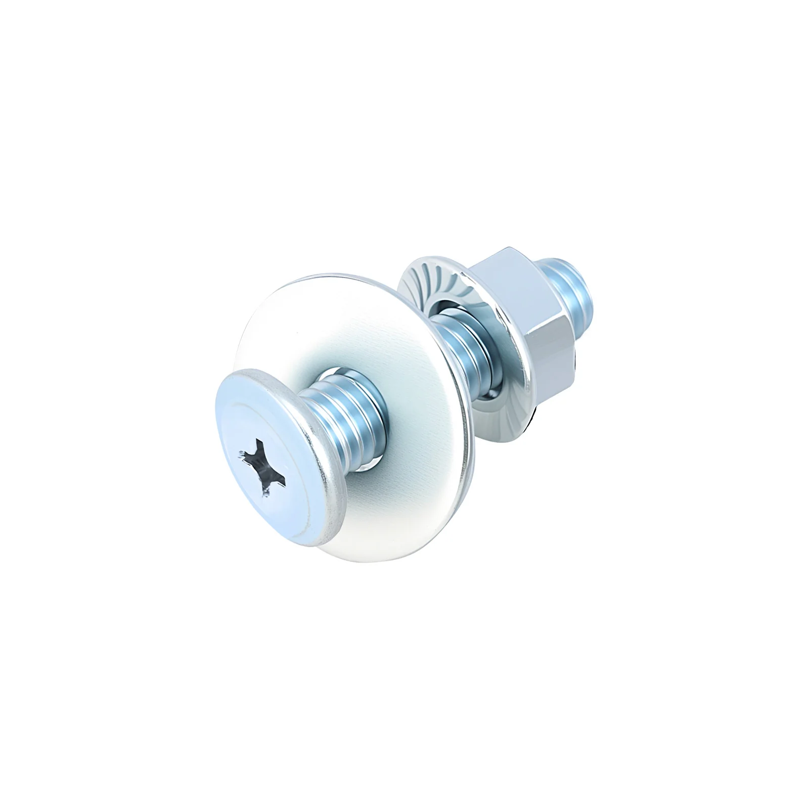 Phillips Flat Head Screws with Serrated Flange Nuts & Washers Sets M6/M8 Carbon Steel White or Color Zinc Plated - Image 41
