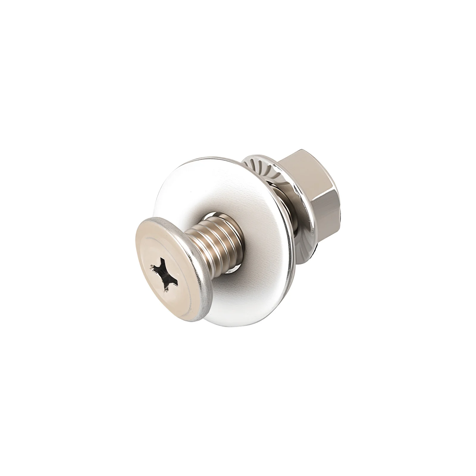 Phillips Flat Head Screws with Serrated Flange Nuts & Washers Sets M6/M8 Carbon Steel Nickel Plated - Image 37