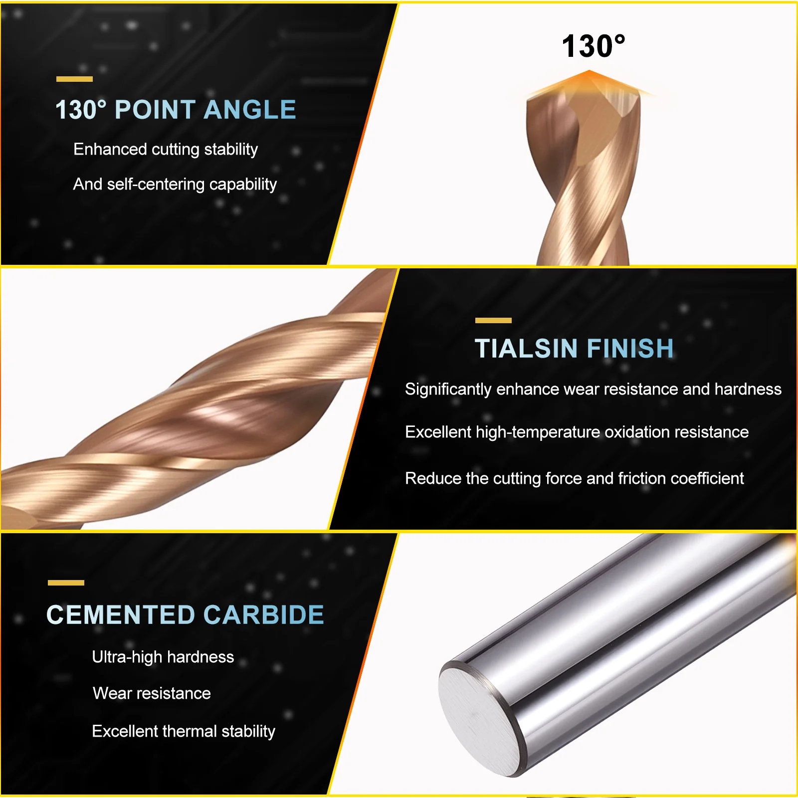 1.5mm Drill Bit Carbide 130° for Hard Metal - 10 Pack - Image 4