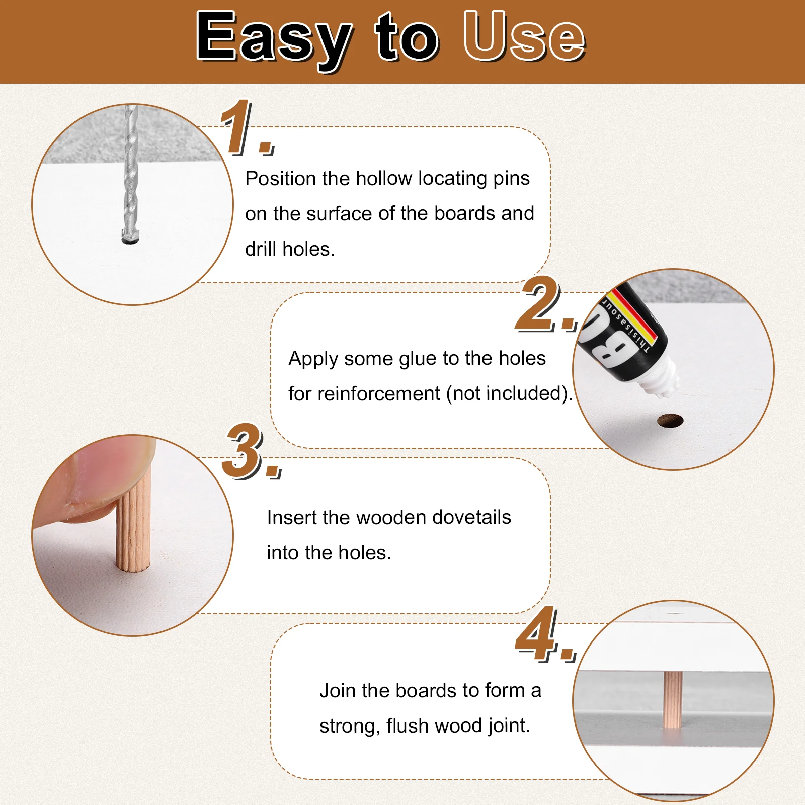 Uxcell 50Pcs Wood Dowel Pins, 12 x 120mm Wooden Dowel Rods with Center Transfer Plugs - Image 4