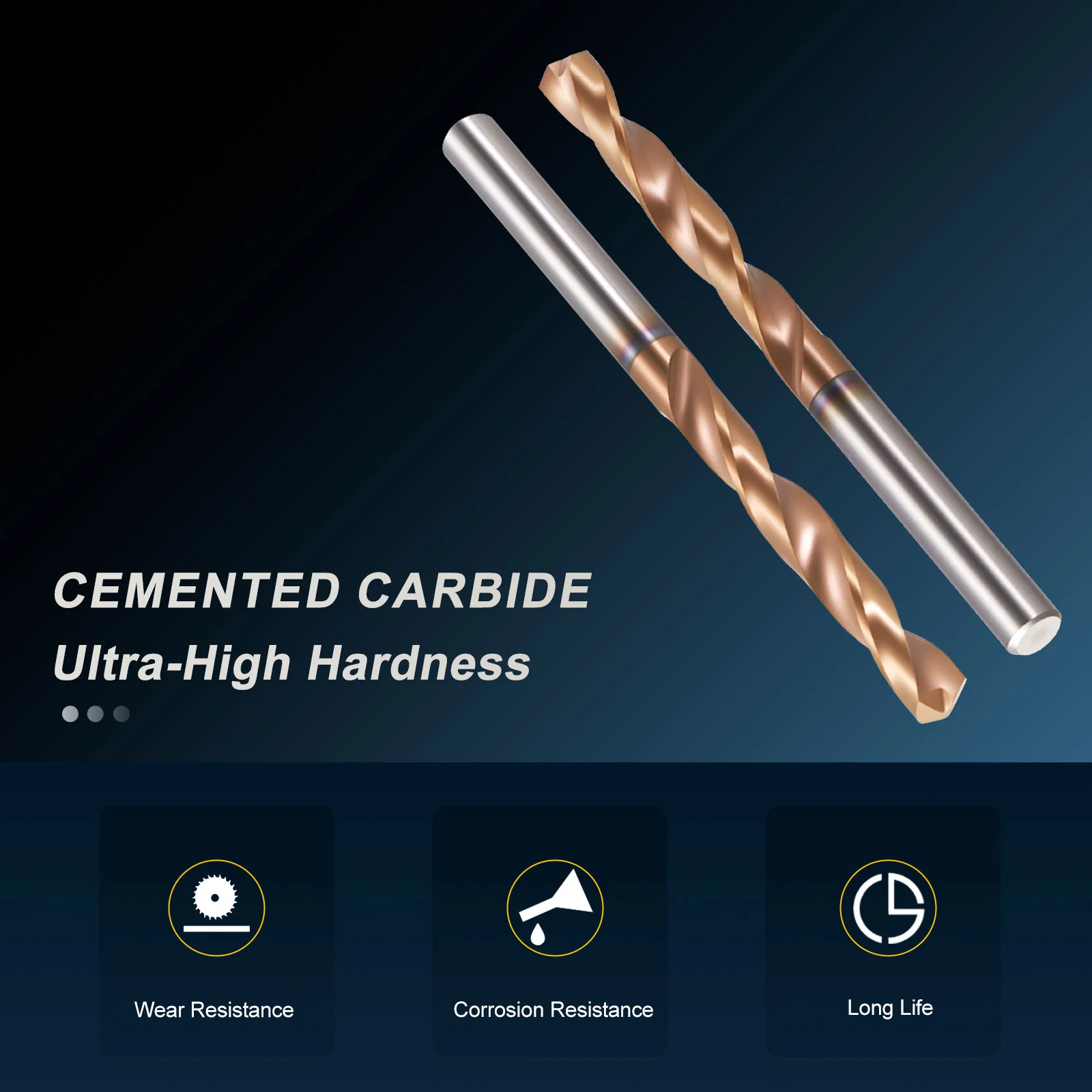 2.9mm Drill Bit Carbide 130° for Hard Metal - 10 Pack - Image 3