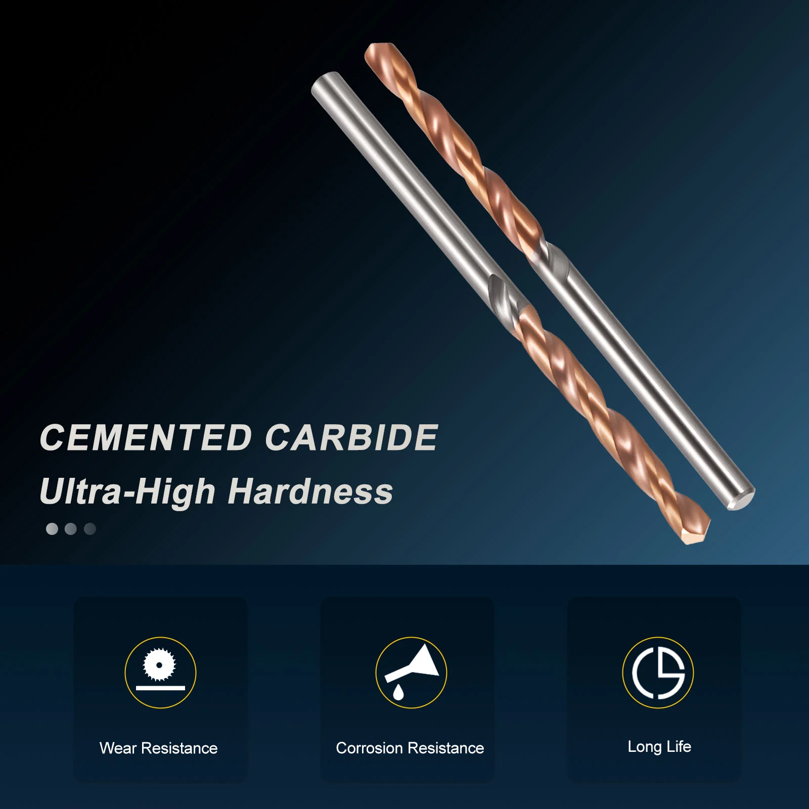 2.1mm Drill Bit Carbide 130° for Hard Metal - 10 Pack - Image 3
