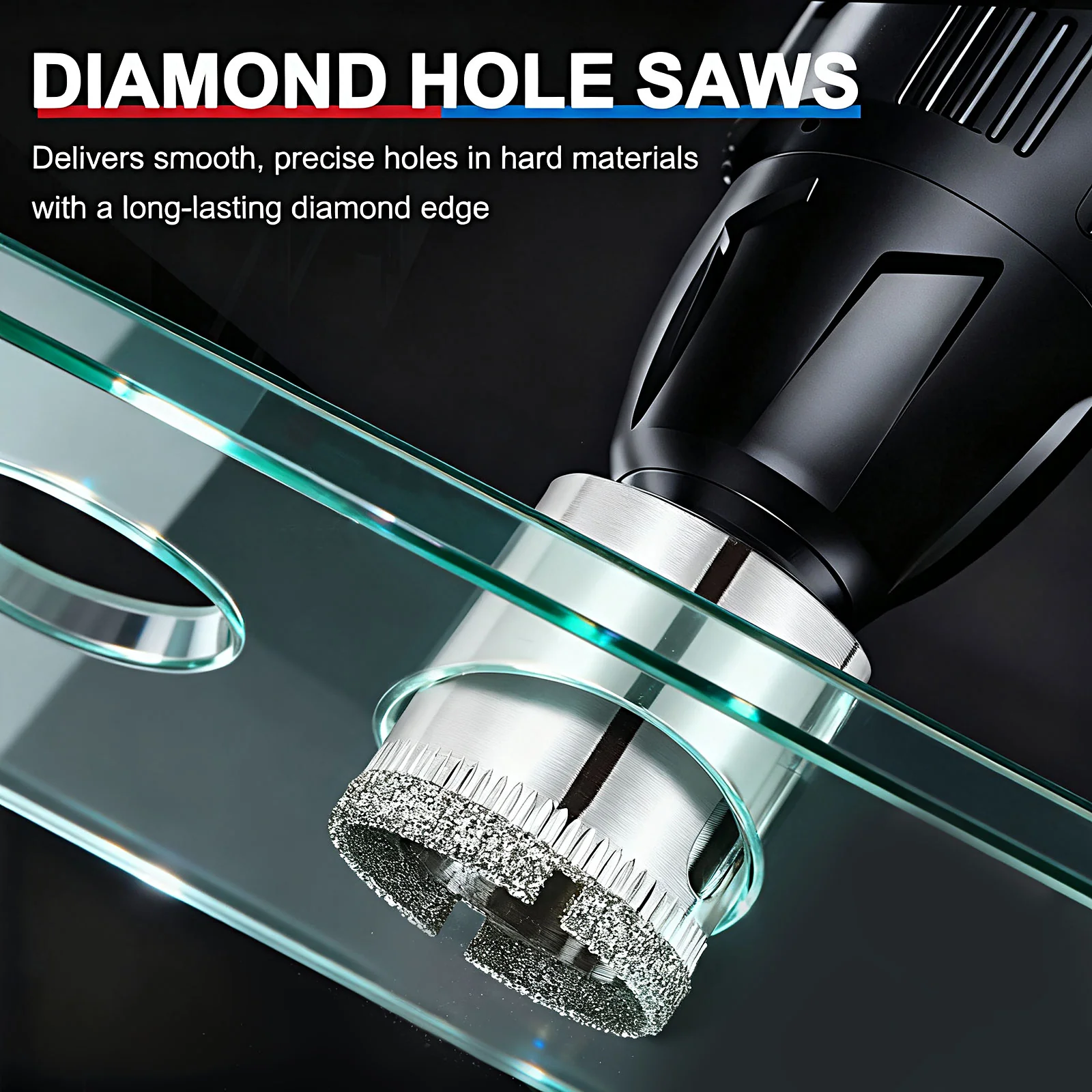 Diamond Hole Saw Set Diamond Hollow Core Drill Bit Hole Cutters for Glass Tile Ceramic - Image 5