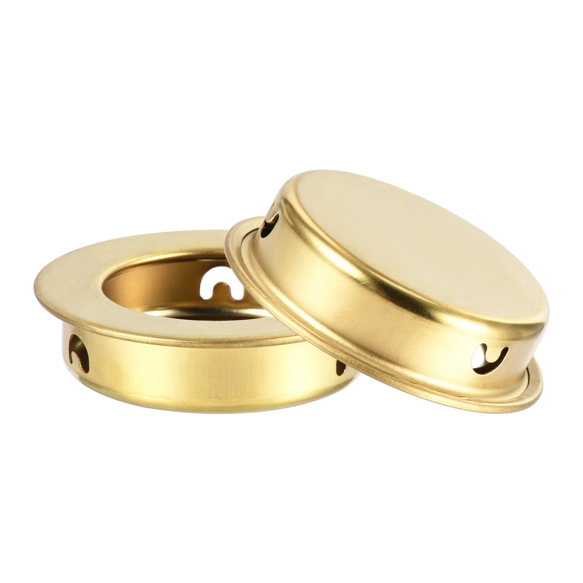 Uxcell Finger Flush Pull Handle 12pcs 35mm Hole Dia Plane Golden - Image 5