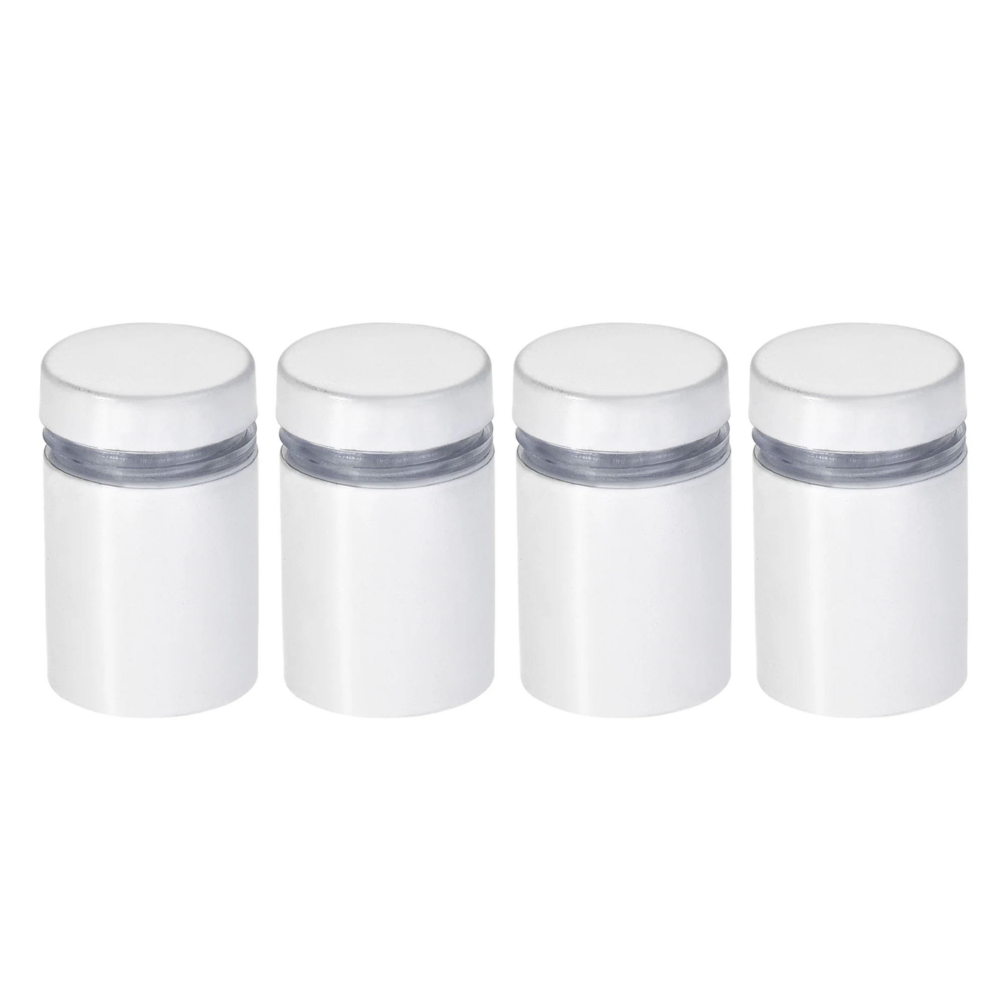 Uxcell 16x27mm Standoff Screws Wall Mount Sign Holders Acrylic Glass Nails White 4pcs