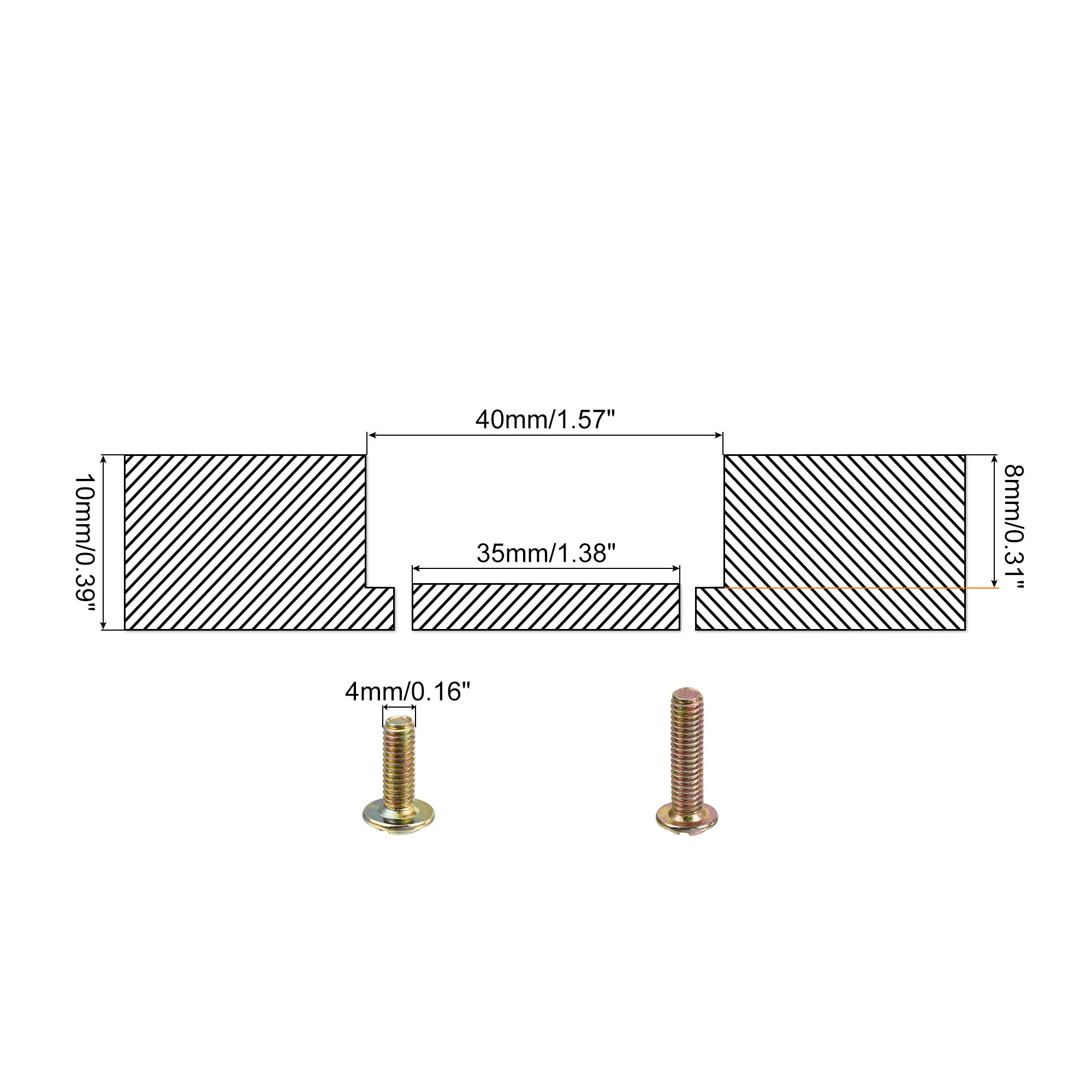 Uxcell Flush Pull Ring Handle 40x10mm Drawer Pull, Silver Tone - Image 2