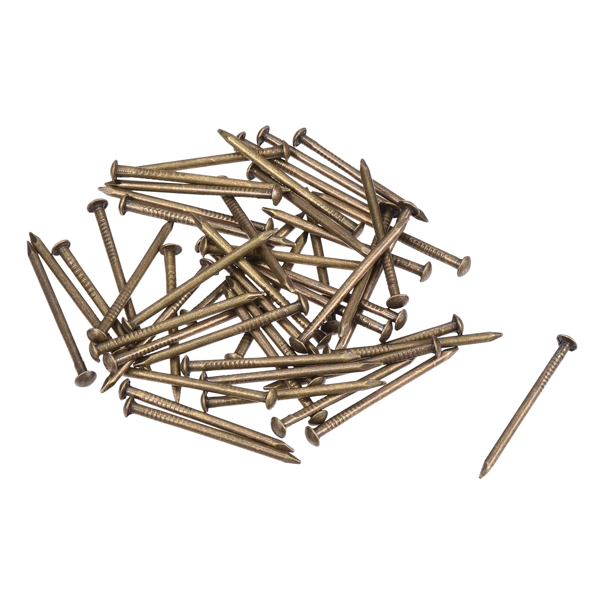Uxcell Small Tiny Brass Nails 1.2x20mm for DIY Wooden Hardware Accessories 50pcs