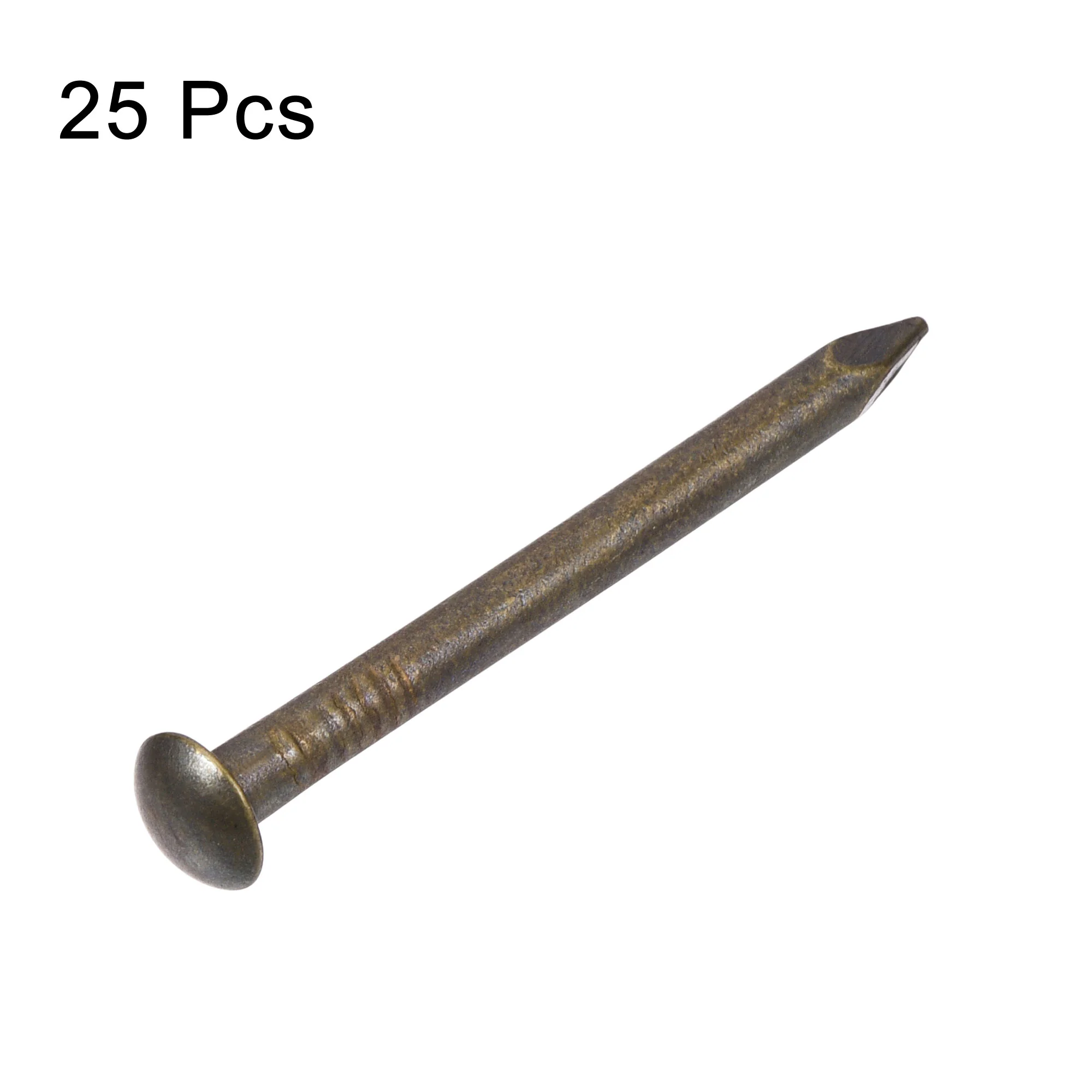 Uxcell Small Tiny Brass Nails 2.8x35mm for DIY Wooden Hardware Accessories 25pcs - Image 2